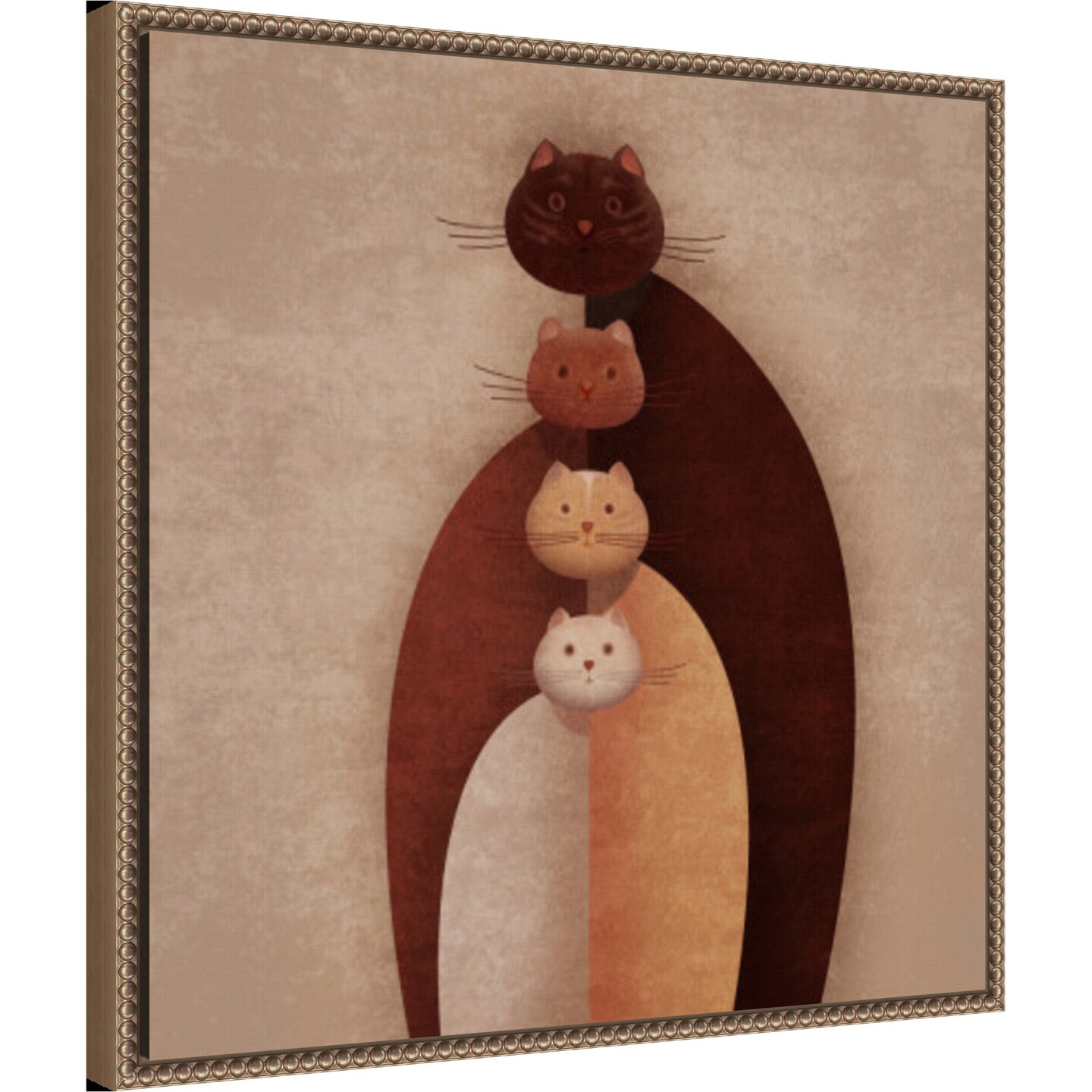 Cat Gang by Emel Tunaboylu Framed Canvas Wall Art