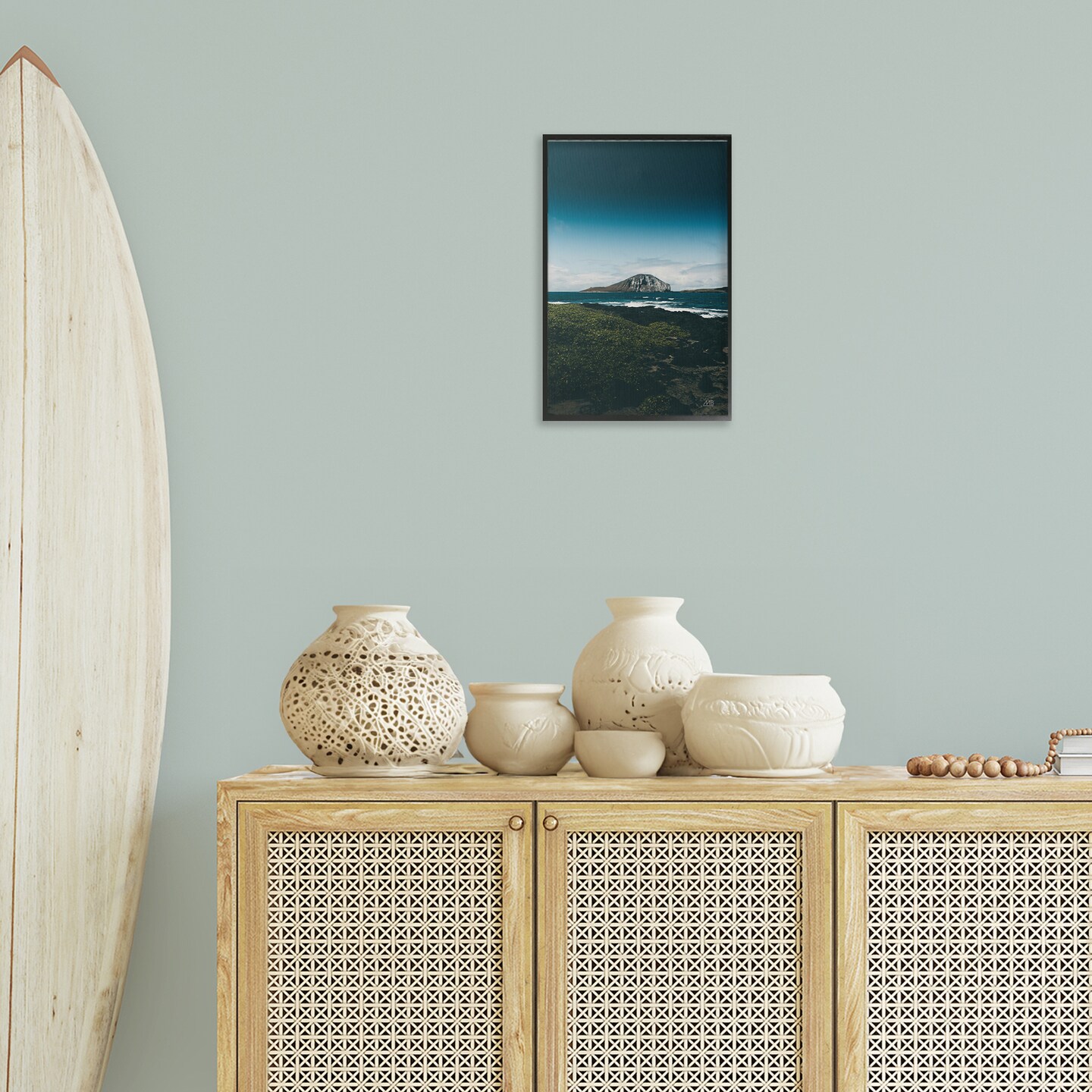 Stupell Industries Hawaiian Rocky Shore Framed Giclee Wall Art Design by Max Blakesberg Studios