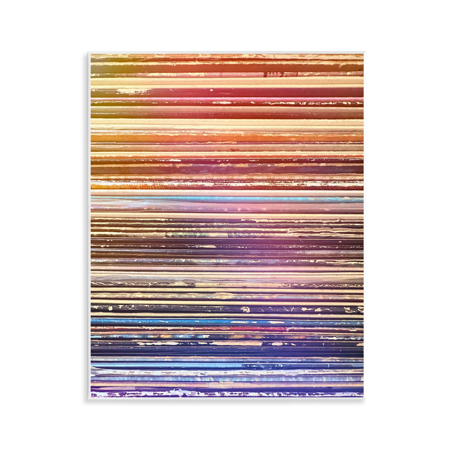 Stupell Industries Music Album Record Edges Wall Plaque Art Design by Graffi*tee Studios