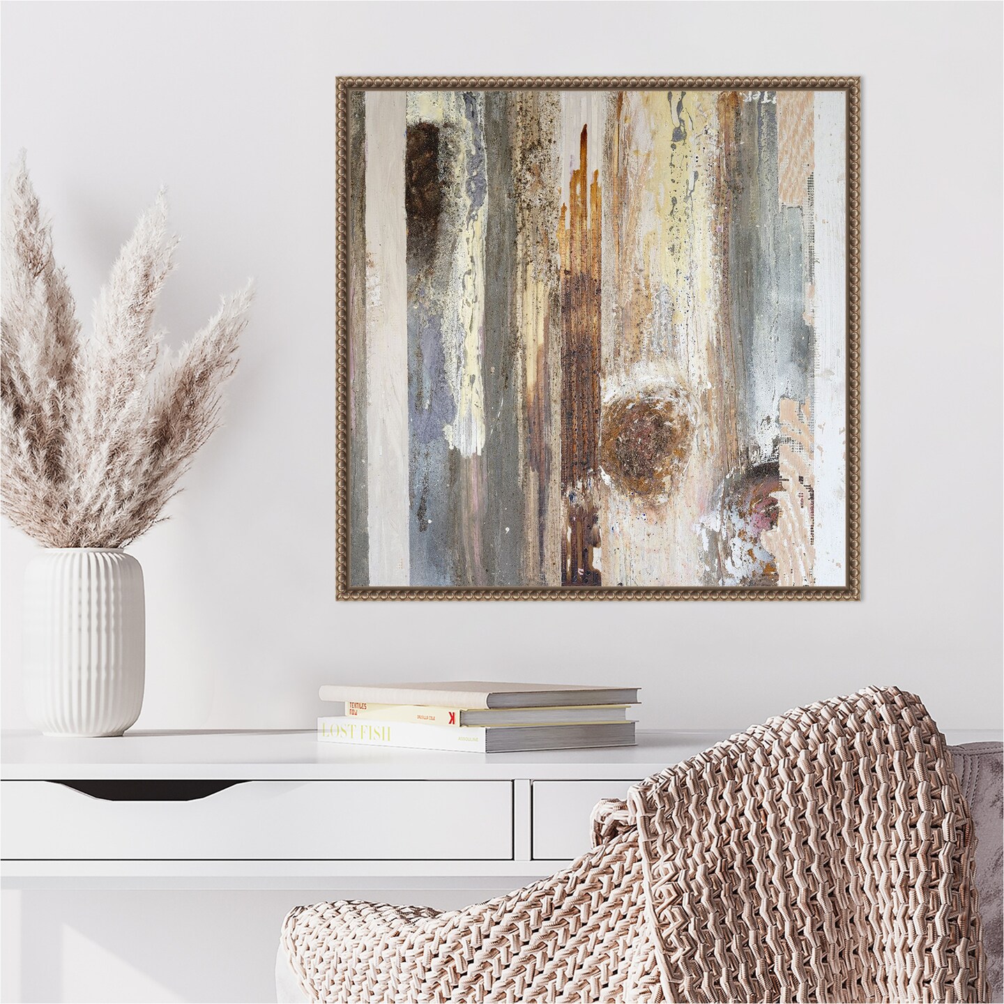 Textured Grain V by Erin McGee Ferrell Framed Canvas Wall Art
