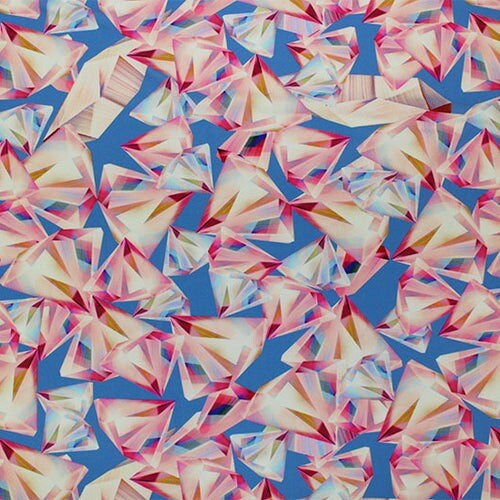 Diamonds and Jewels Printed Spandex Fabric