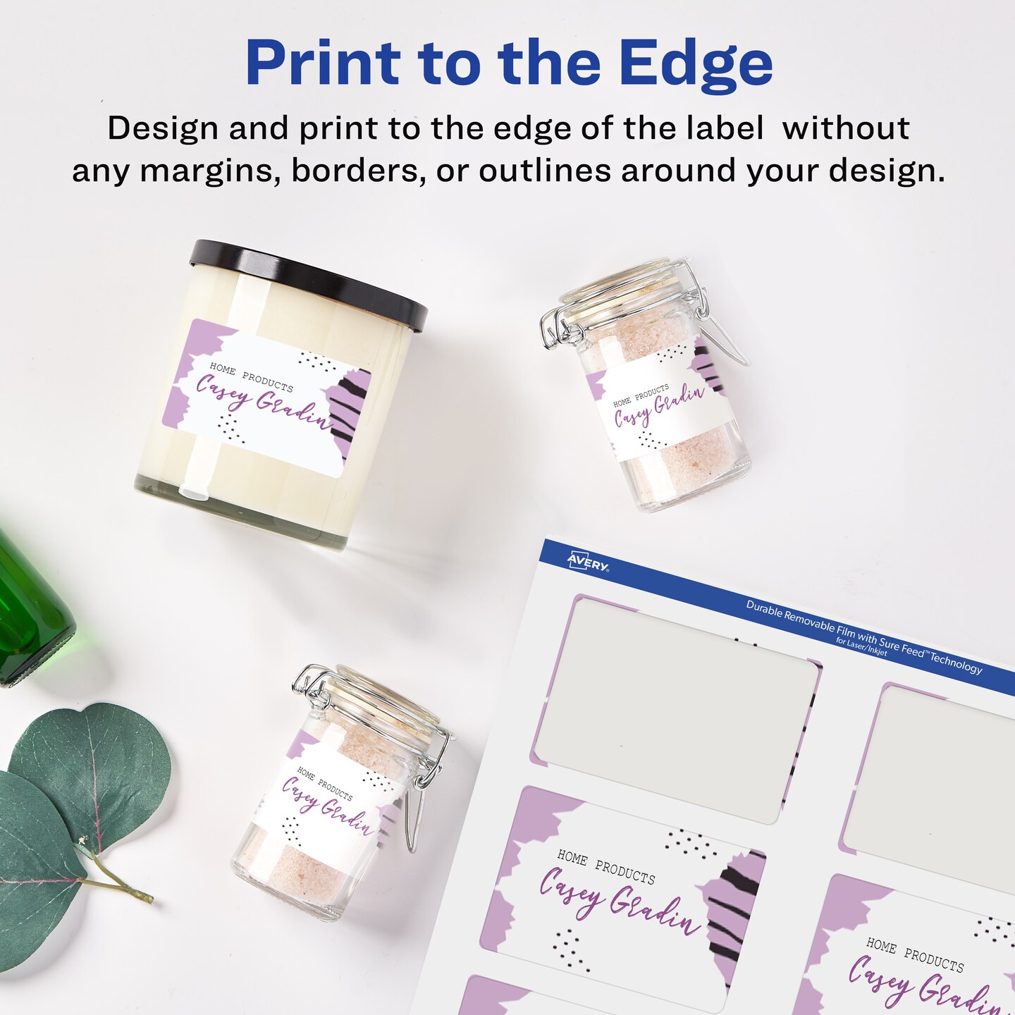Avery Rectangle Labels with Sure Feed, 2&#x22; x 3&#x22;