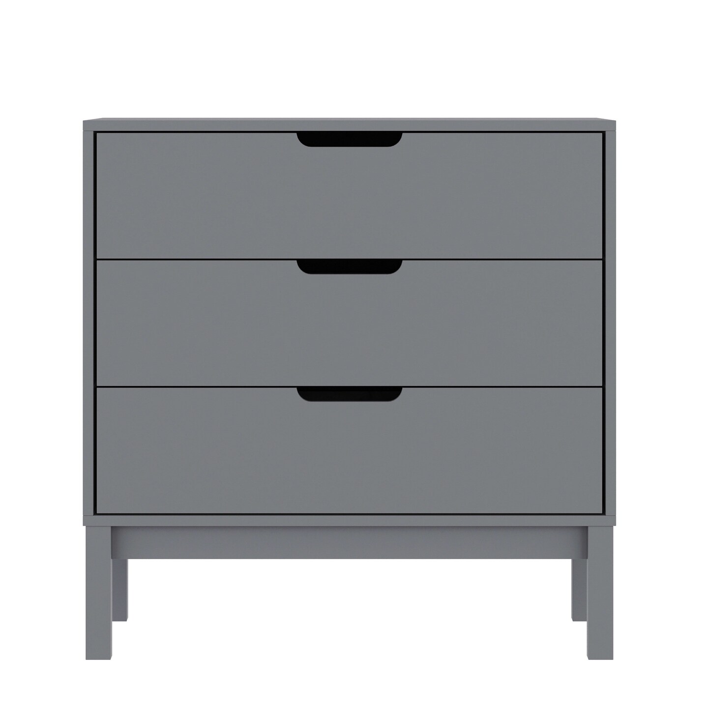 Emma and Oliver Samuel Kids Triple-Drawer Dresser with Solid Wood Frame, Chest of Drawers for Kids Bedroom