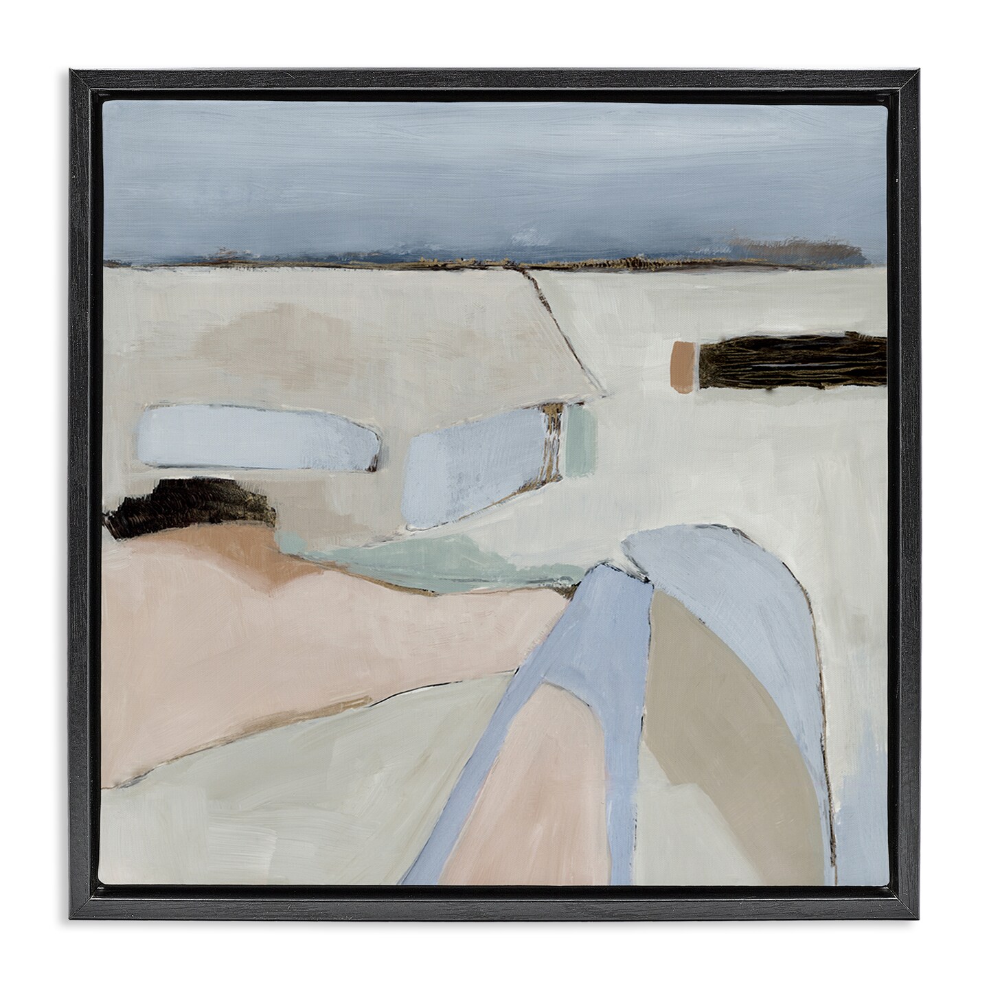 Stupell Industries Organic Neutral Landscape Floater Framed Canvas Wall Art Design by Jacob Q