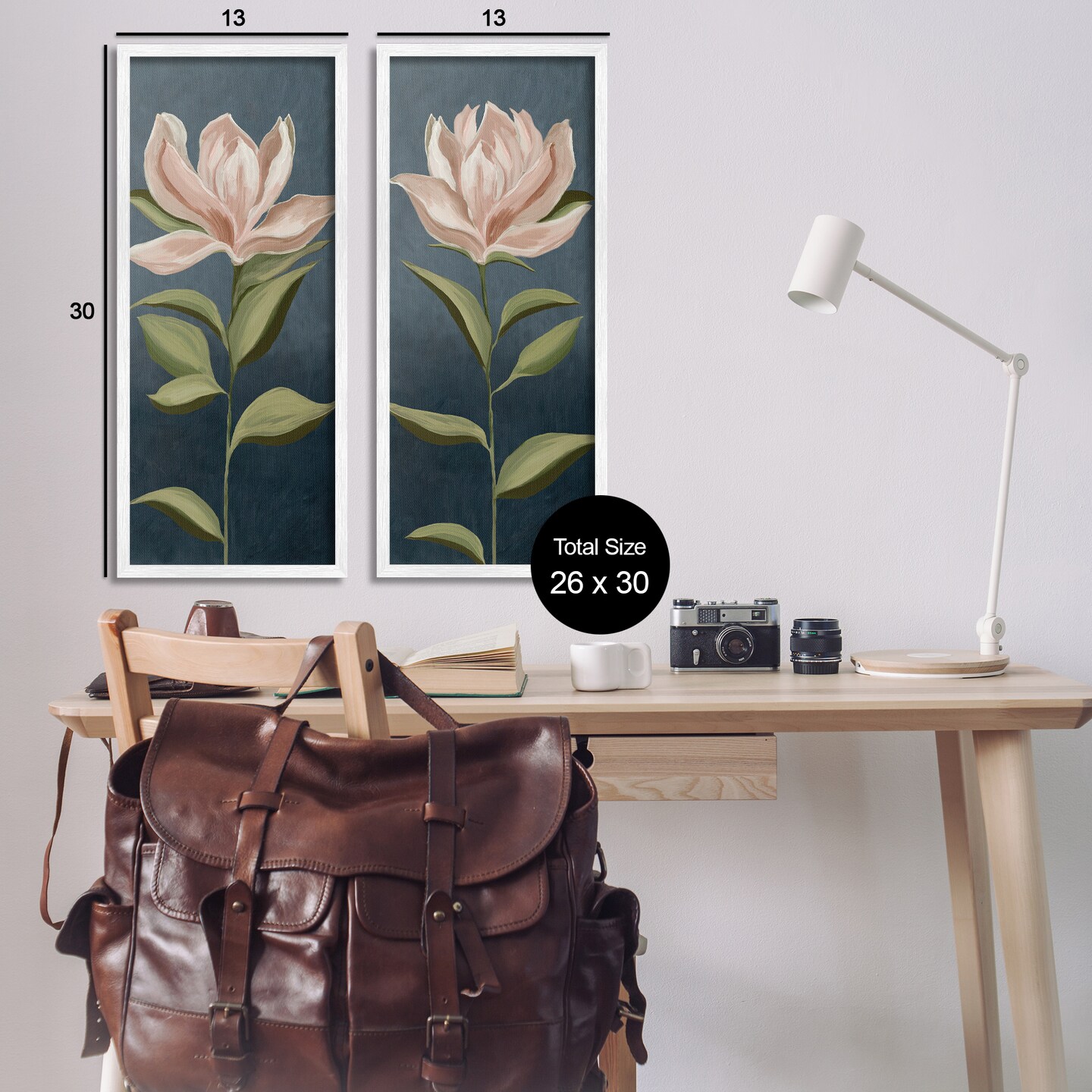 Stupell Industries Pink Petaled Blooms 2pc Framed Giclee Wall Art Set Design by Jacob Q