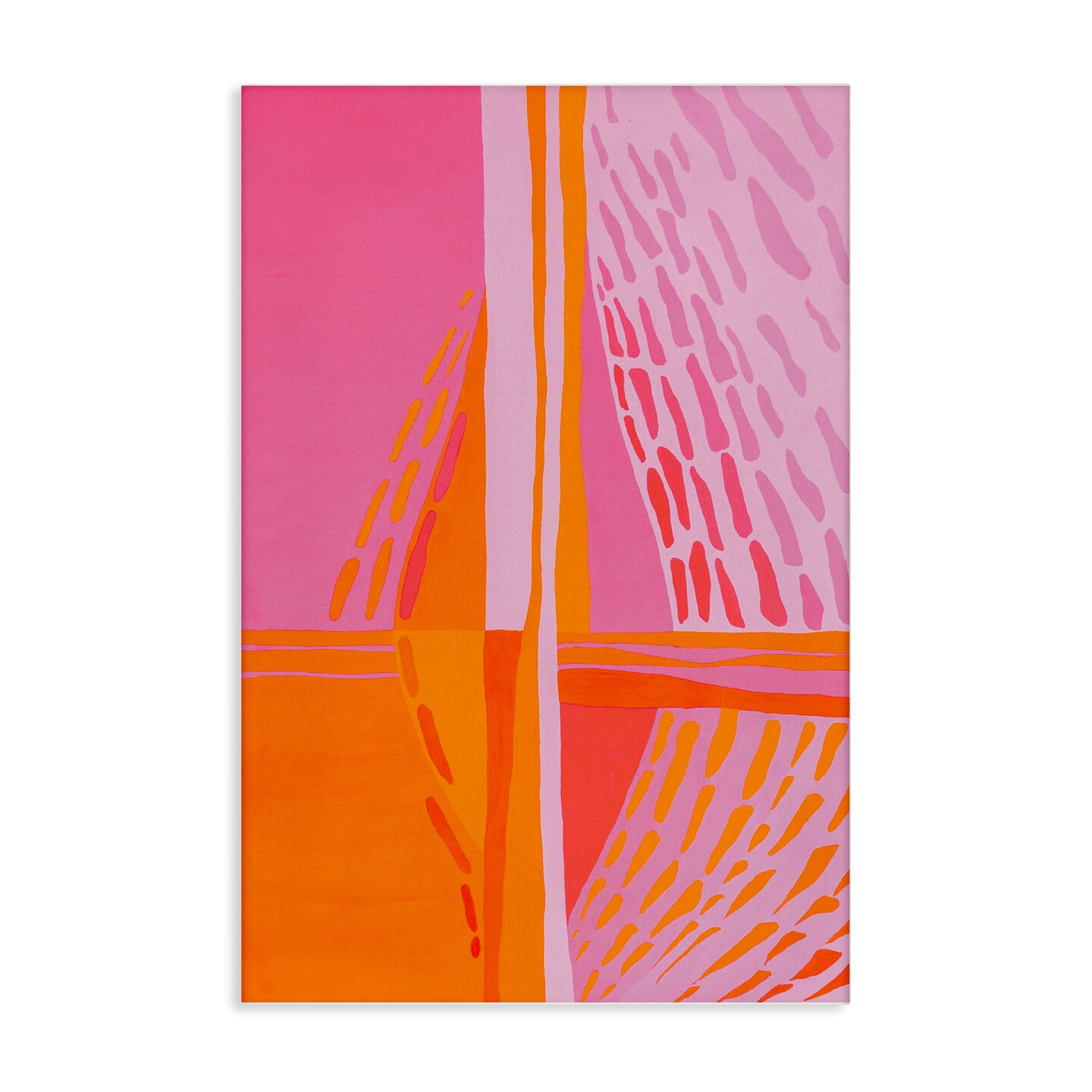 Stupell Industries Centric Orange & Pink Canvas Wall Art Design by Incado