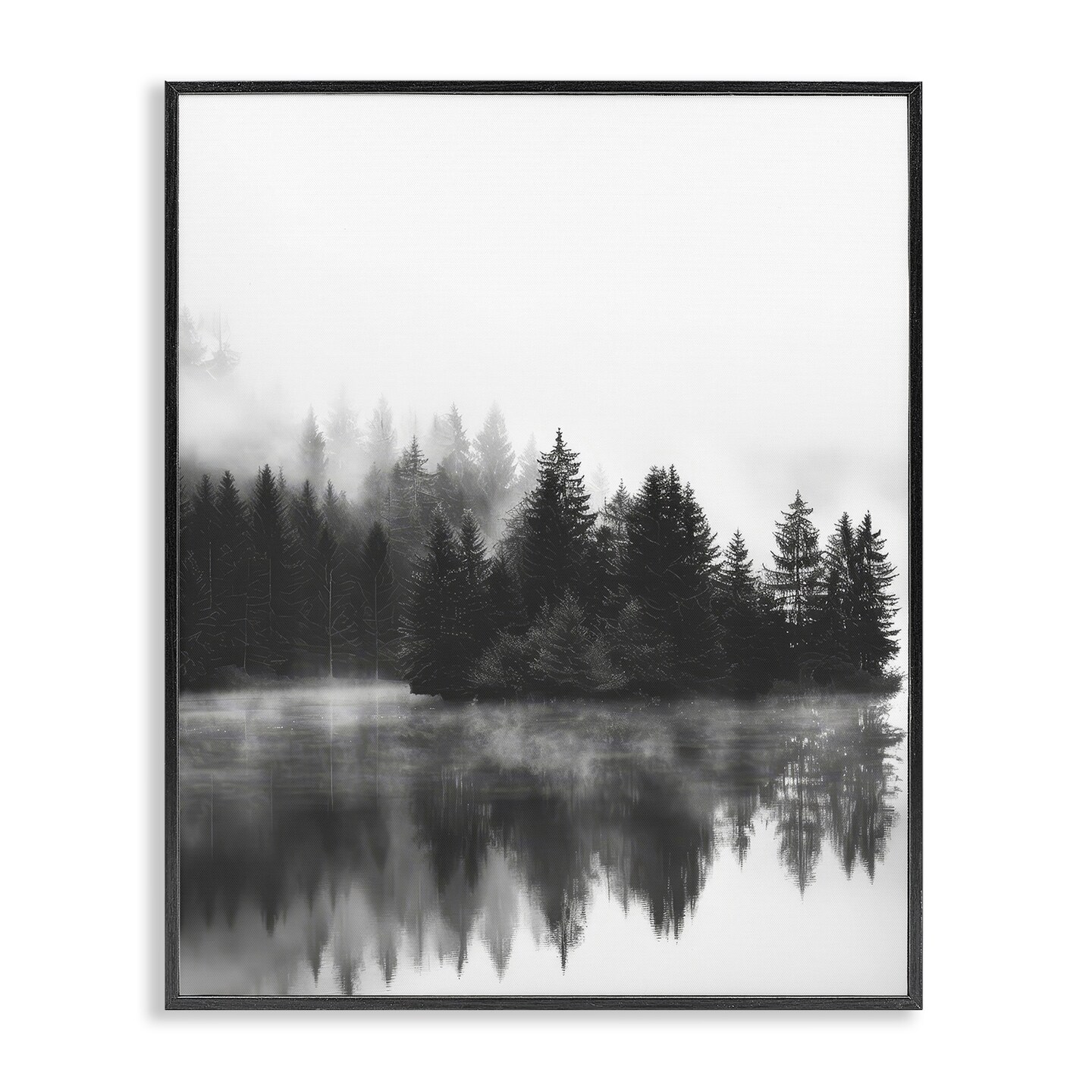 Stupell Industries Dark Tree Reflections Framed Giclee Wall Art Design by Petal Prints Design