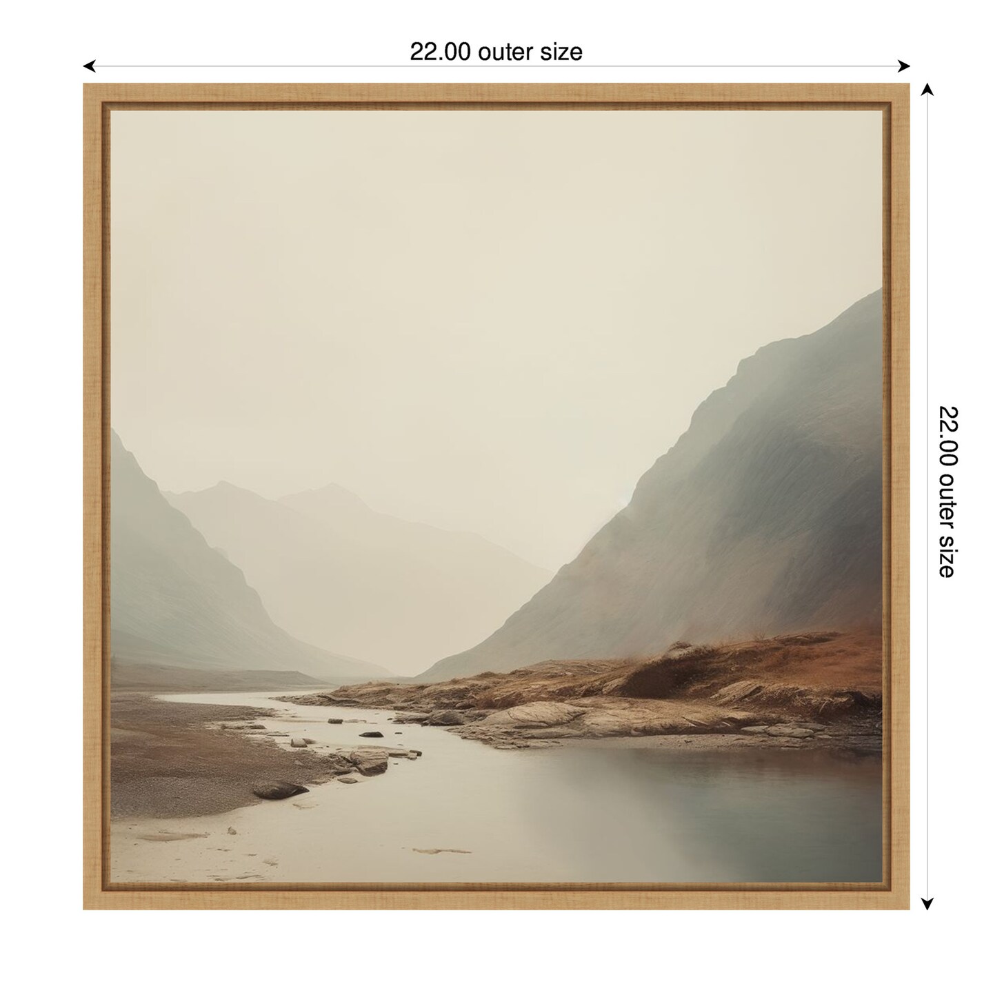 Dreamy Mountain Mirage I by Lazar studio Framed Canvas Wall Art