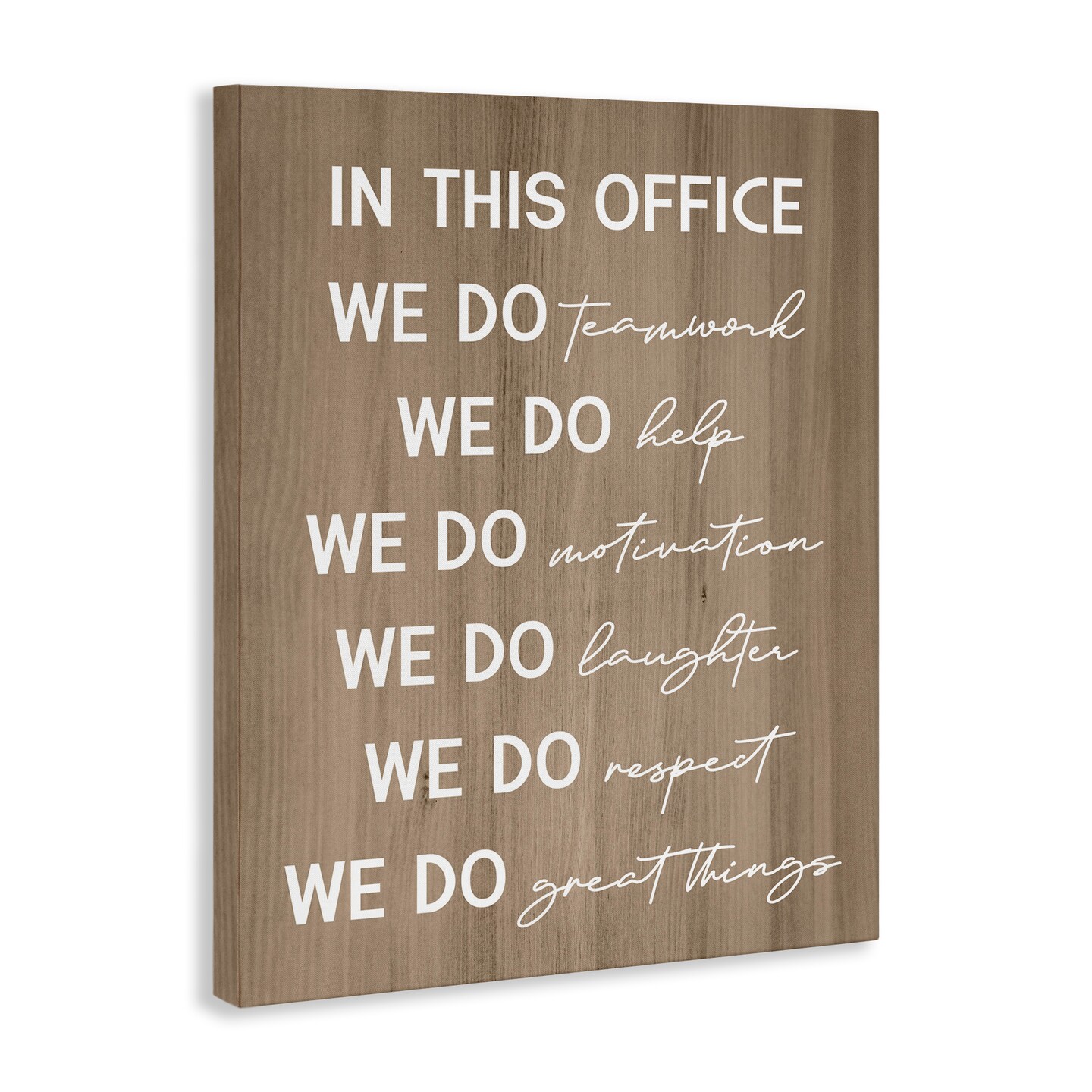 Stupell Industries In This Office Motivational Canvas Wall Art Design by Daphne Polselli