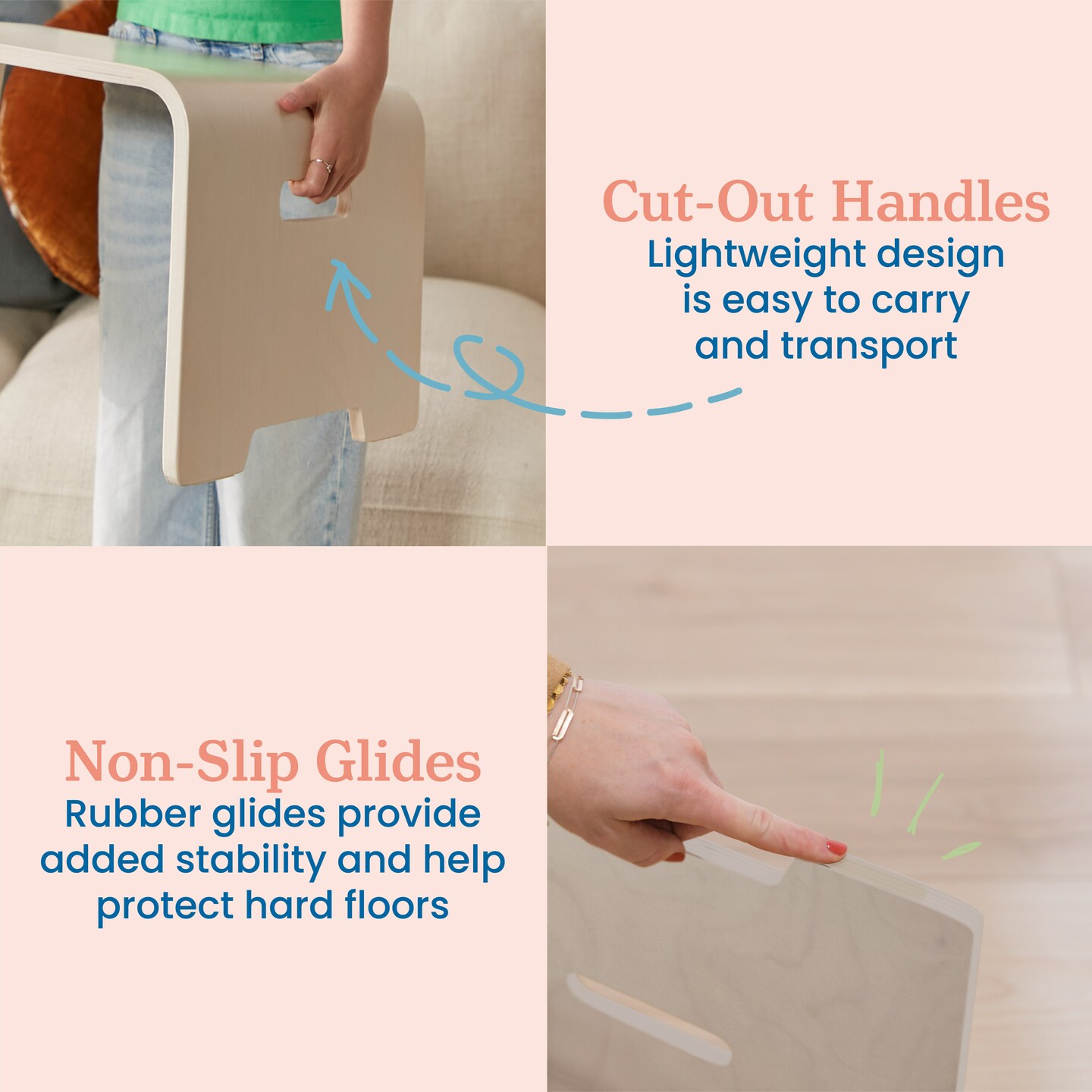 Bentwood Lap Desk with Handles, Activity Table