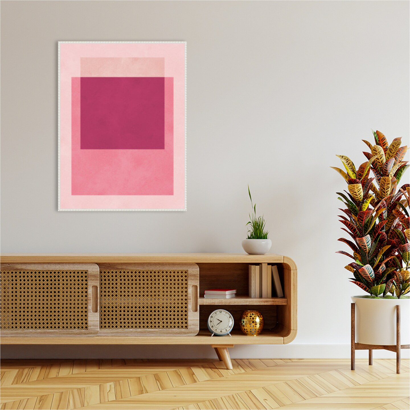 Overlapping geometry 12 by Vitor Costa Framed Canvas Wall Art