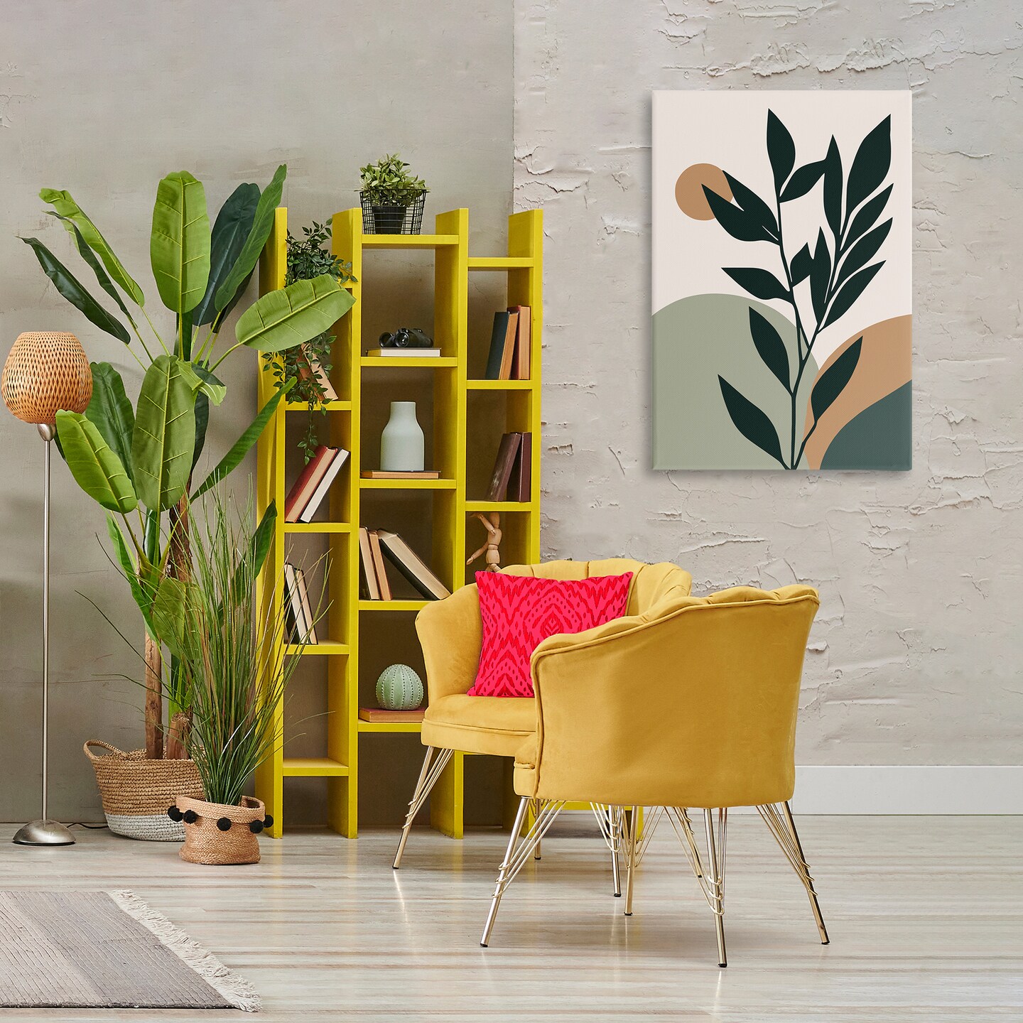 Stupell Industries Earthy Tropical Botanicals Canvas Wall Art Design by LSR Design Studio