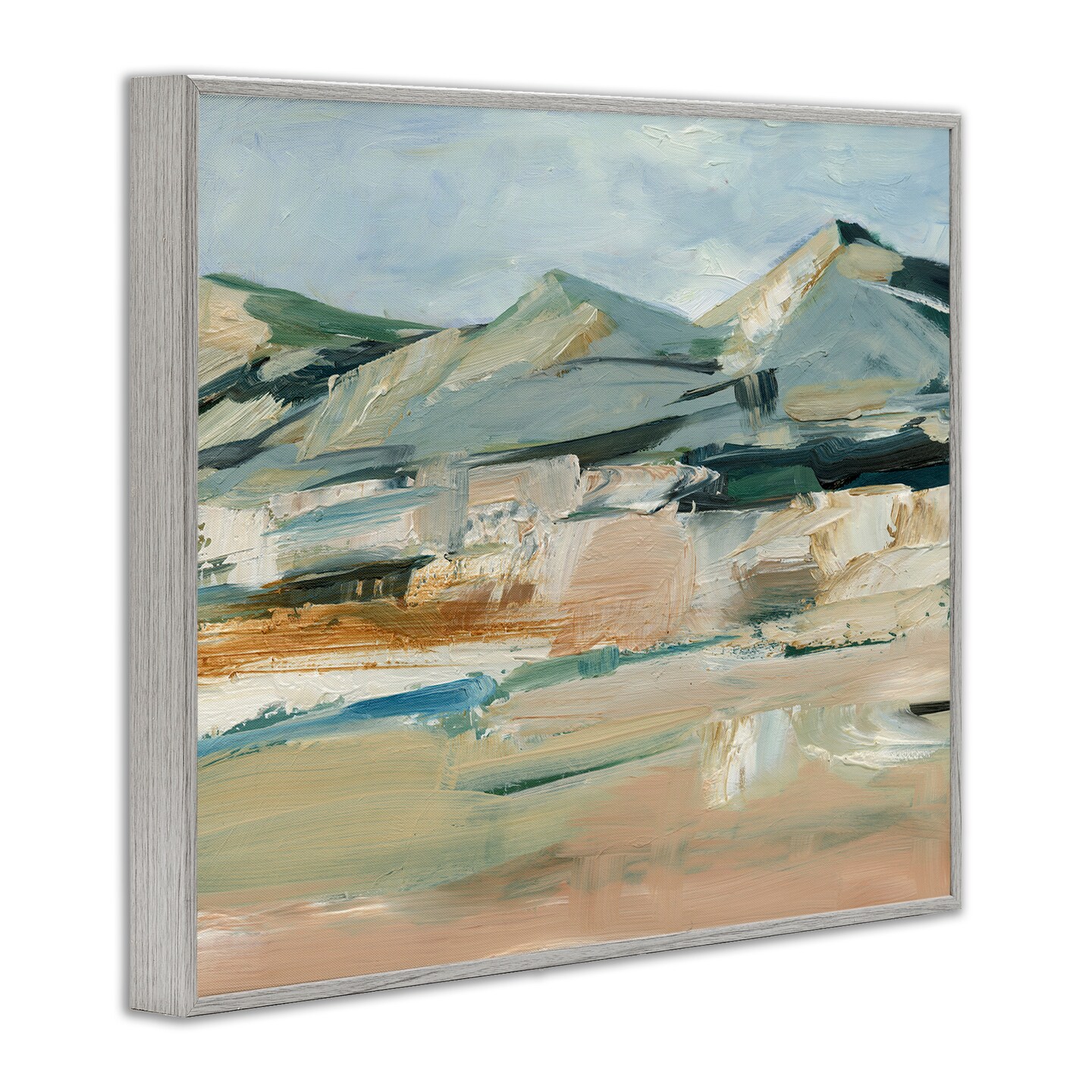 Stupell Industries Neutral Hued Mountains Framed Giclee Wall Art Design by Ethan Harper