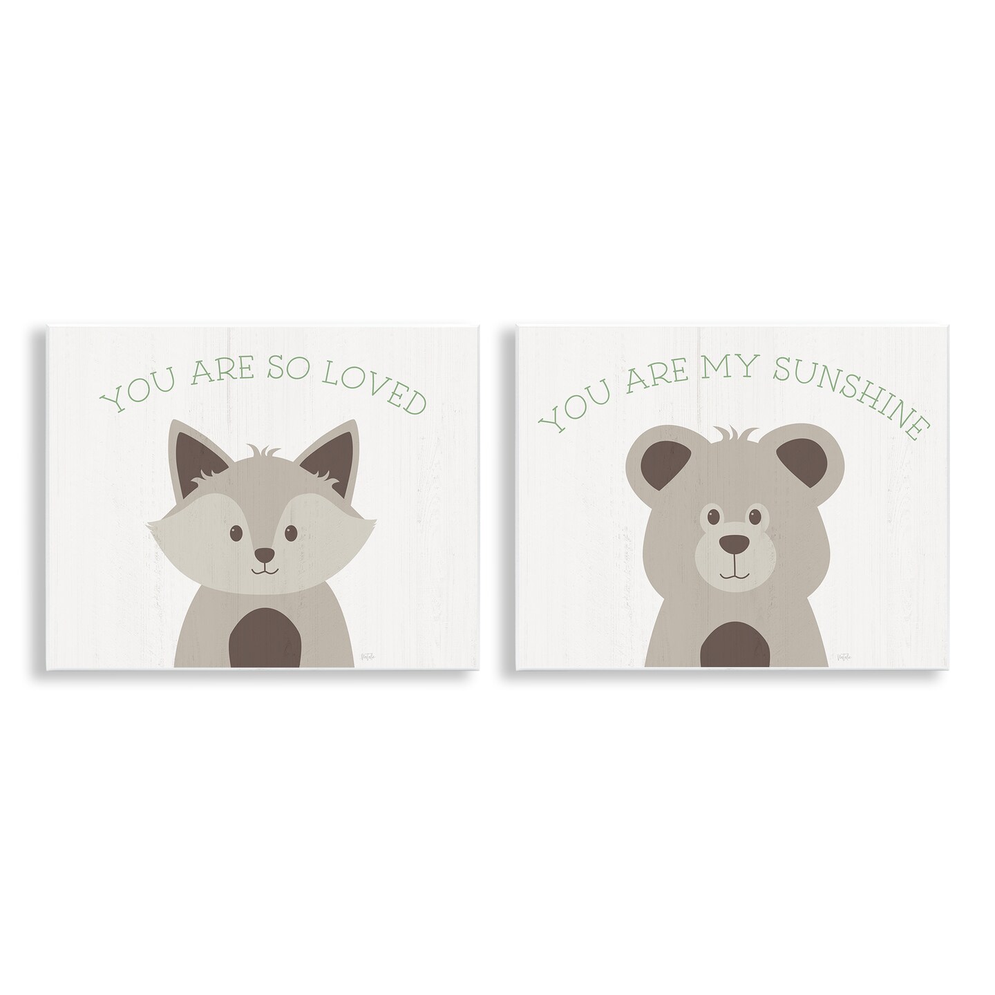 Stupell Industries Uplifting Kid&#x27;s Animal Quotes 2pc Wall Plaque Art Set Design by Natalie Carpentieri