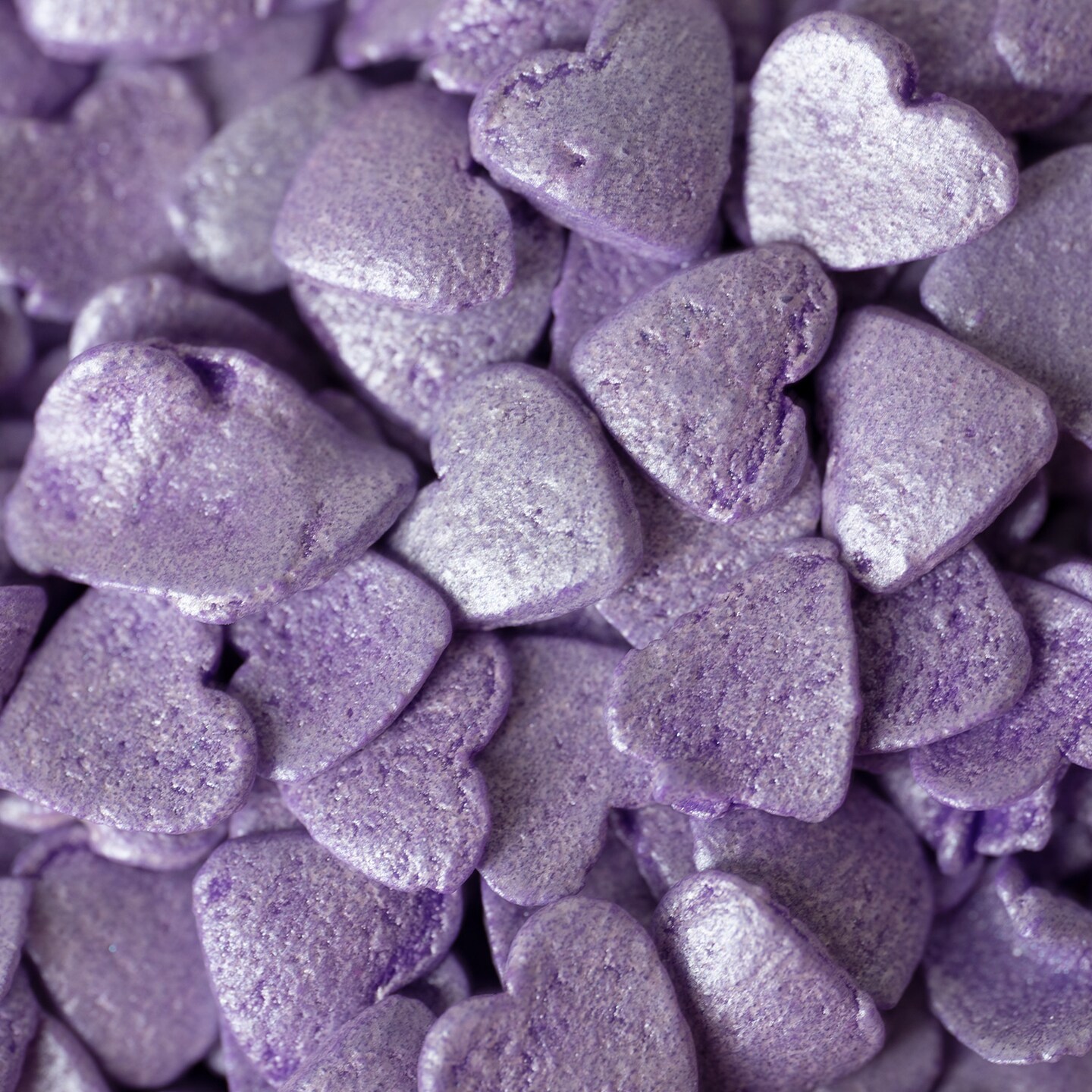 Krazy Sprinkles - Purple Pearl Hearts (1/2 Cup, 1x Jar) for Cakes, Ice Cream &#x26; Cookies