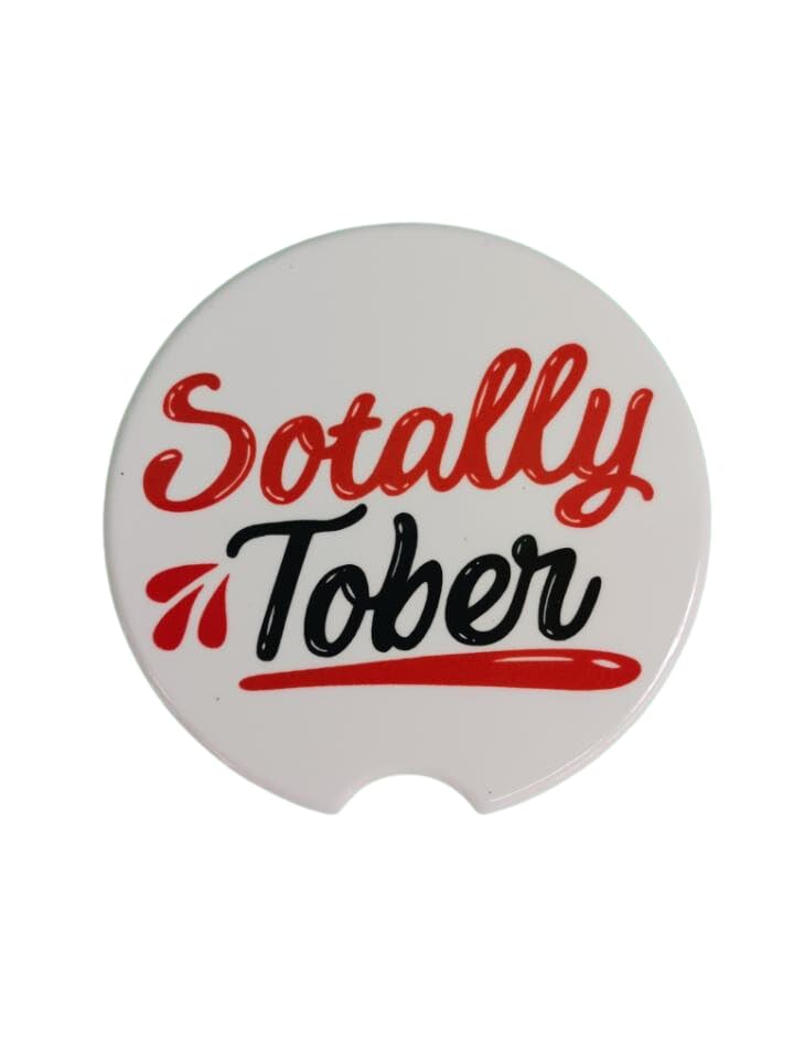 Sotally Tober Ceramic Car Coaster Set 2.56&#x22; (2 Pack)