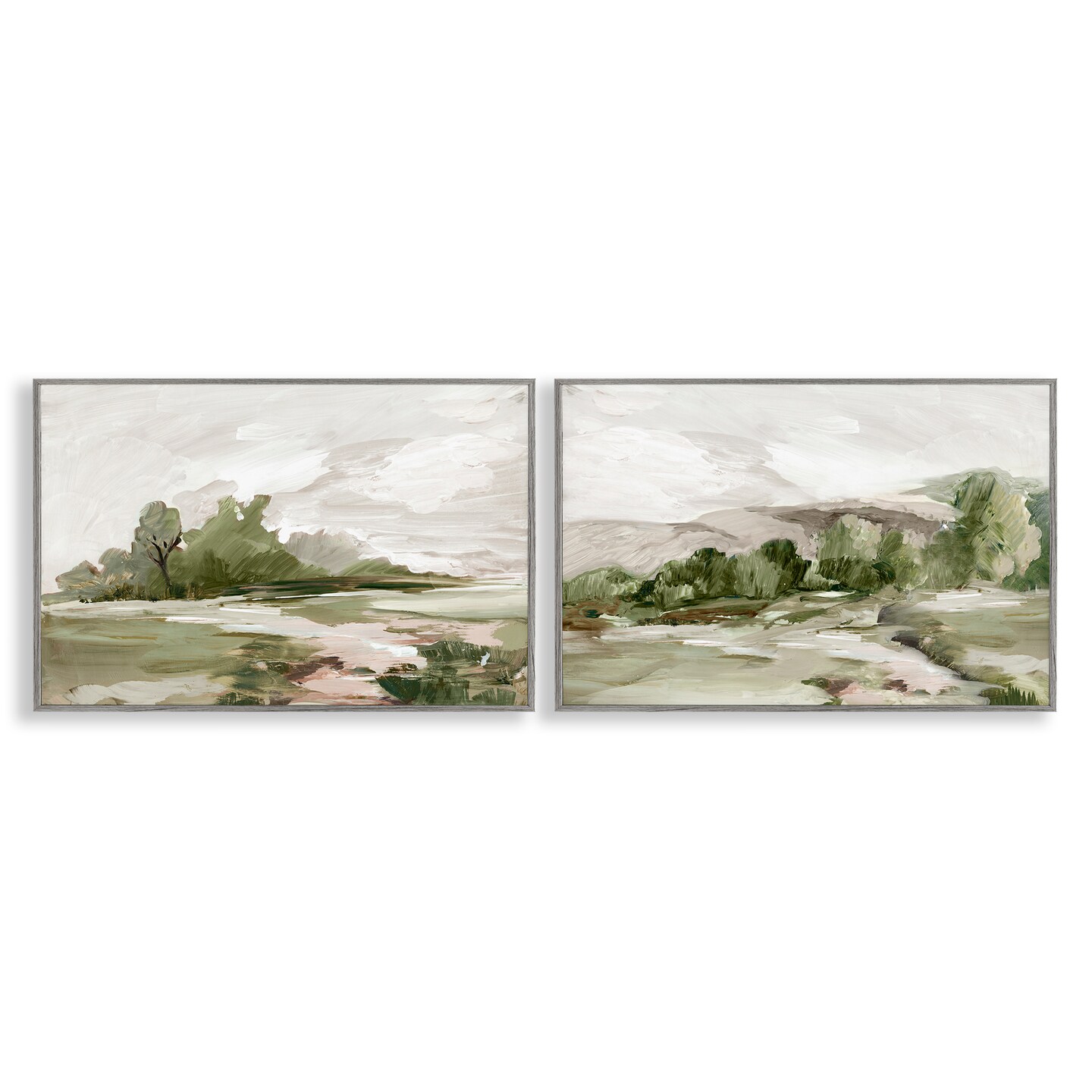Stupell Industries Impressions of Country Hills 2pc Framed Giclee Wall Art Set Design by Lera