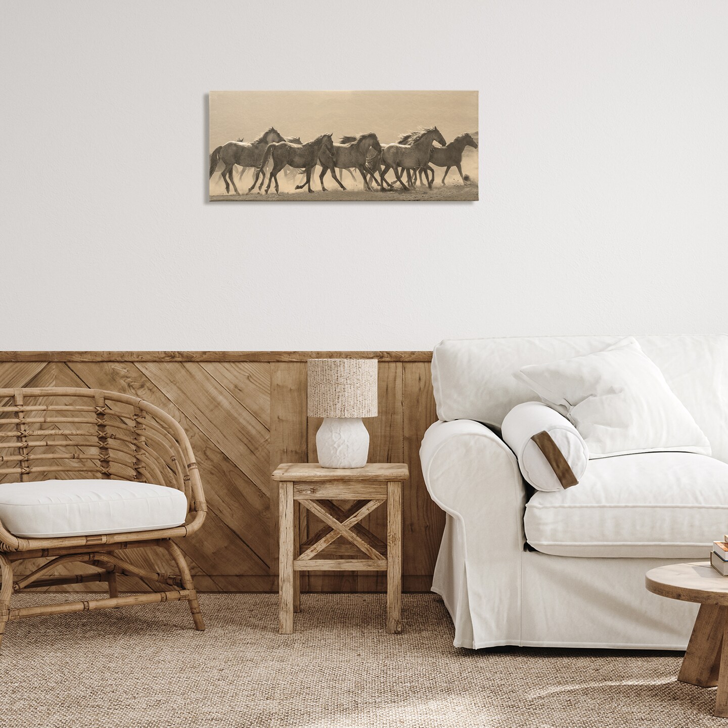 Stupell Industries Western Horses Gallop Canvas Wall Art Design by JG Studio