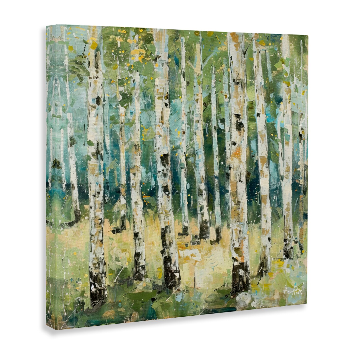 Stupell Industries Natural Birch Grove Canvas Wall Art Design by LSR Design Studio