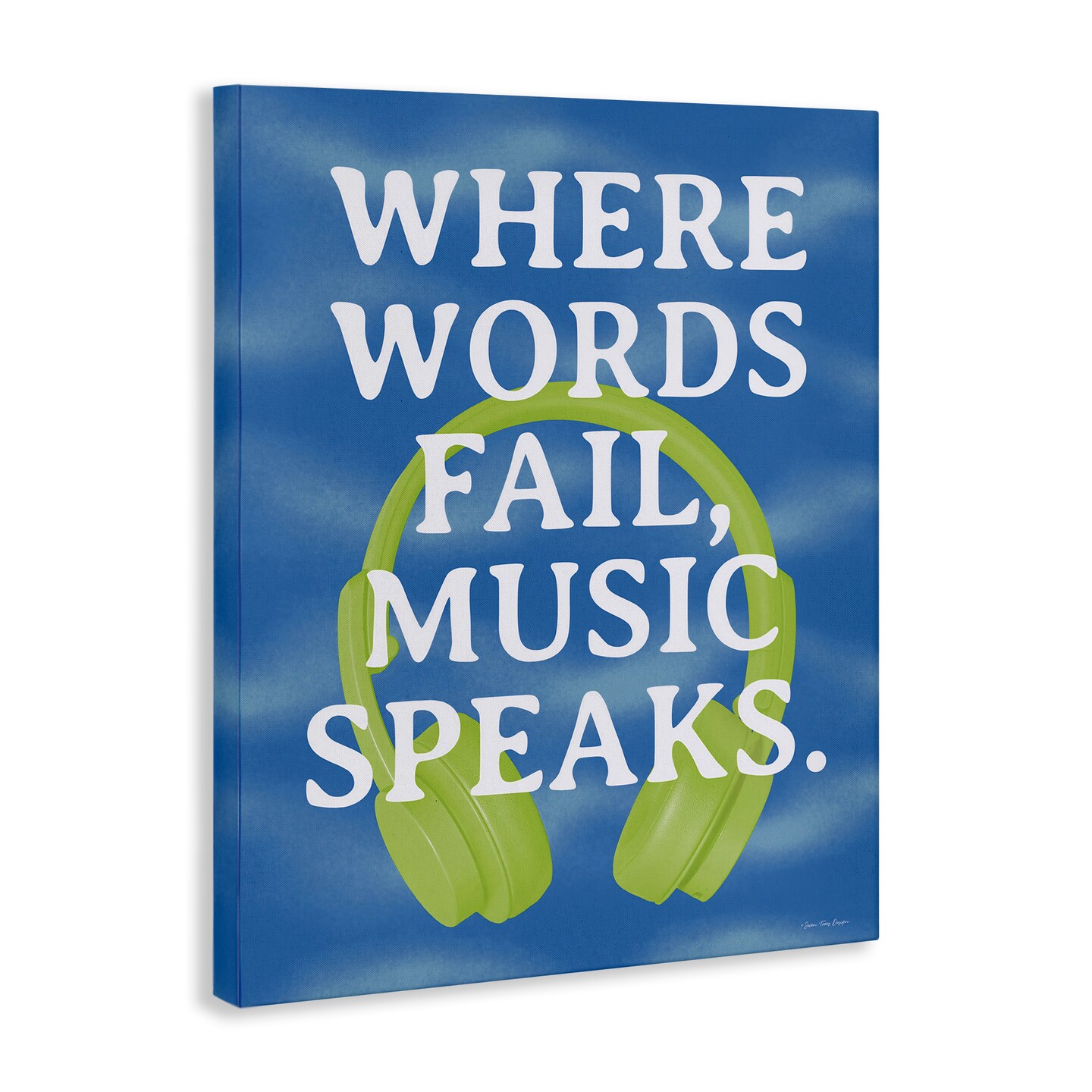 Stupell Industries Words Fail Music Speaks Canvas Wall Art Design by Seven Trees Design