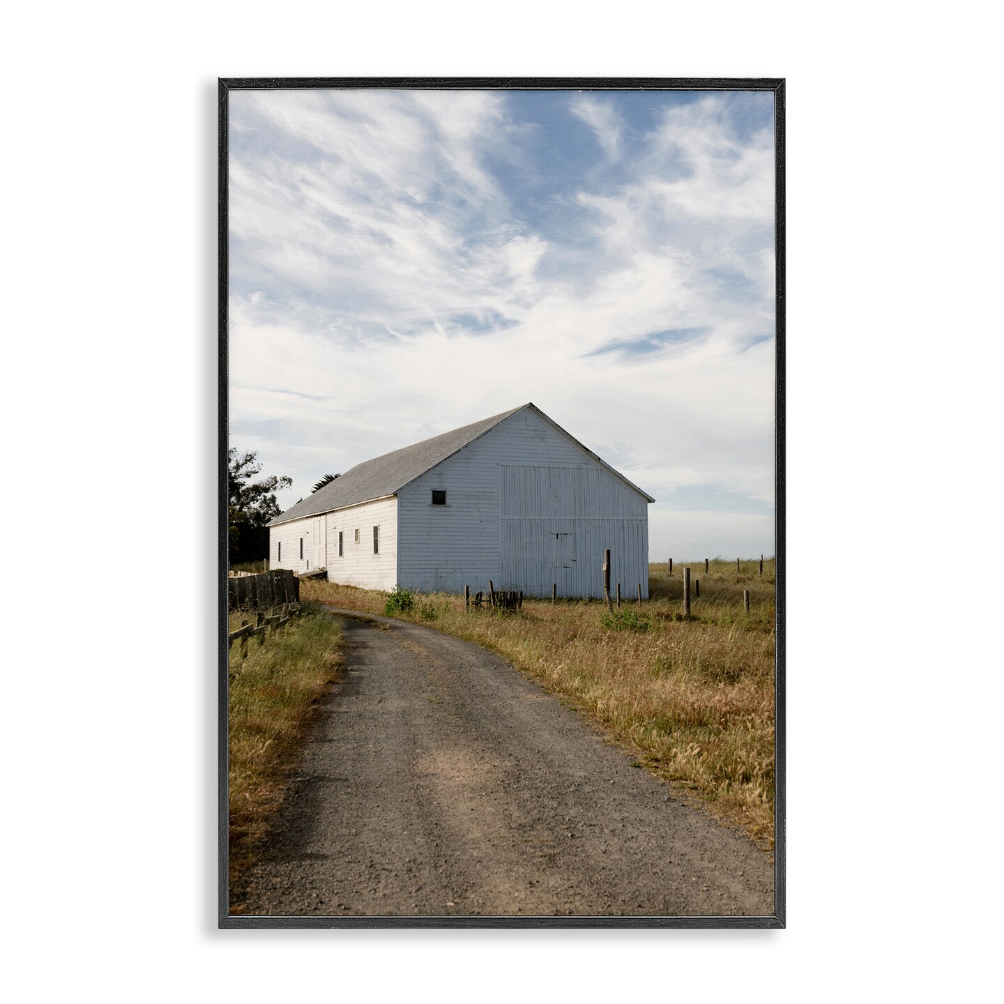 Stupell Industries Receding Road to Barn Framed Giclee Wall Art Design by Crystal Lynn Collins