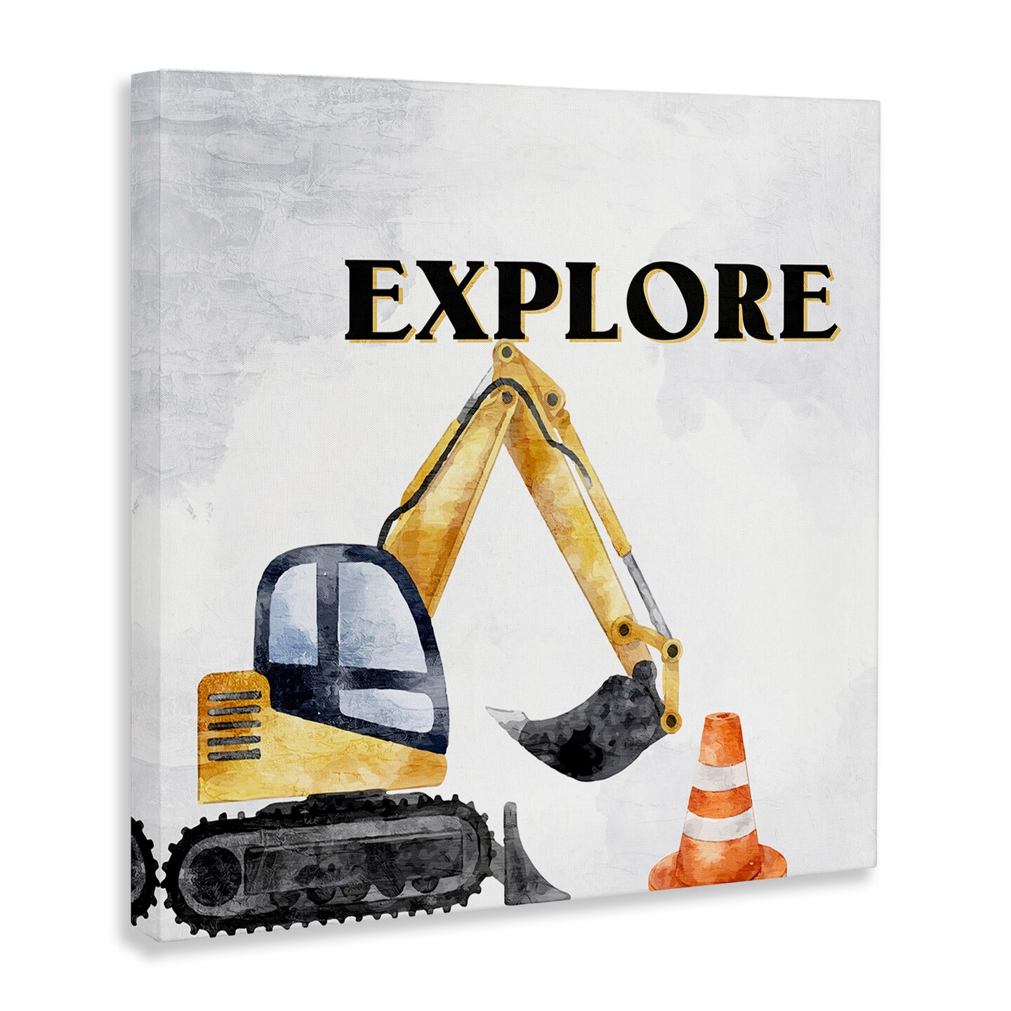 Stupell Industries Explore Construction Vehicle Canvas Wall Art Design by Kim Allen