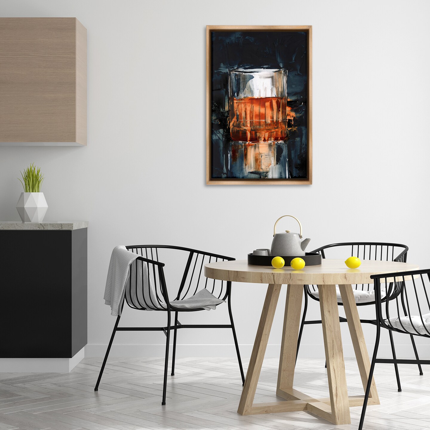 Stupell Industries Bourbon in Glass Floater Framed Canvas Wall Art Design by Ethan Harper 