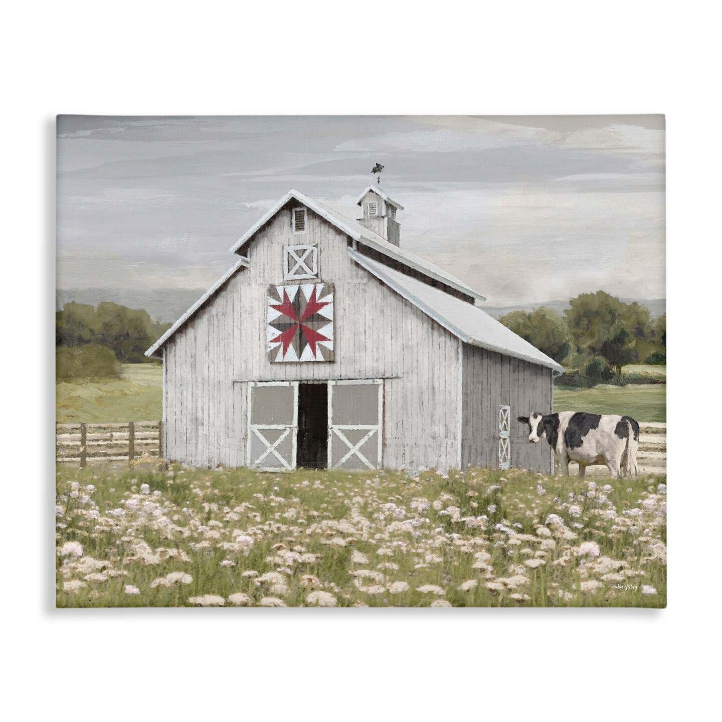 Stupell Industries Rustic Barn Meadow Canvas Wall Art Design by Amber Sterling