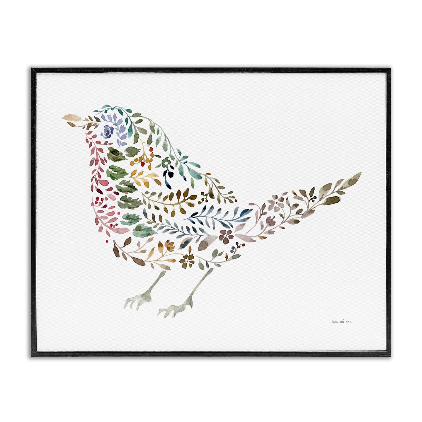 Stupell Industries Floral Nature Bird Framed Giclee Wall Art Design by Danhui Nai