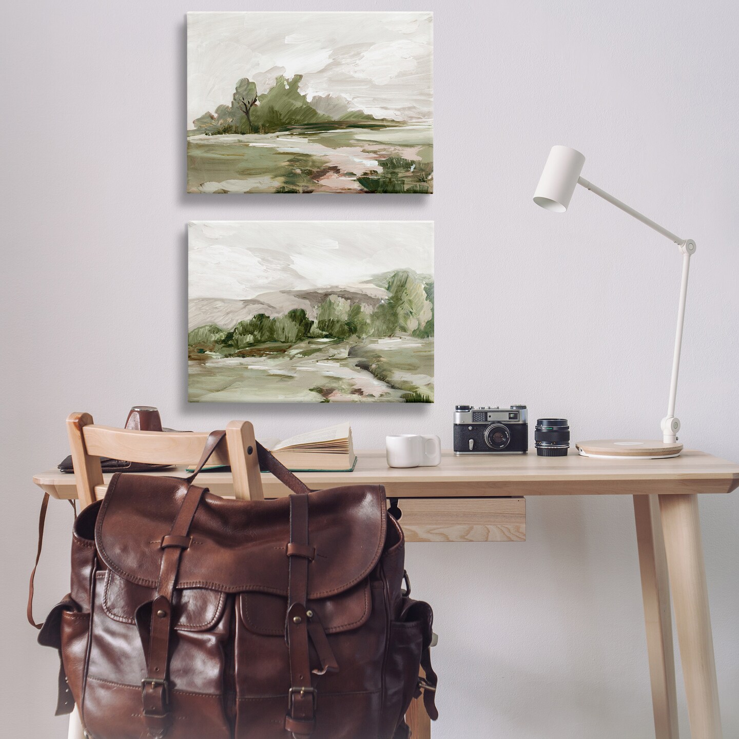 Stupell Industries Impressions of Country Hills 2pc Canvas Wall Art Set Design by Lera