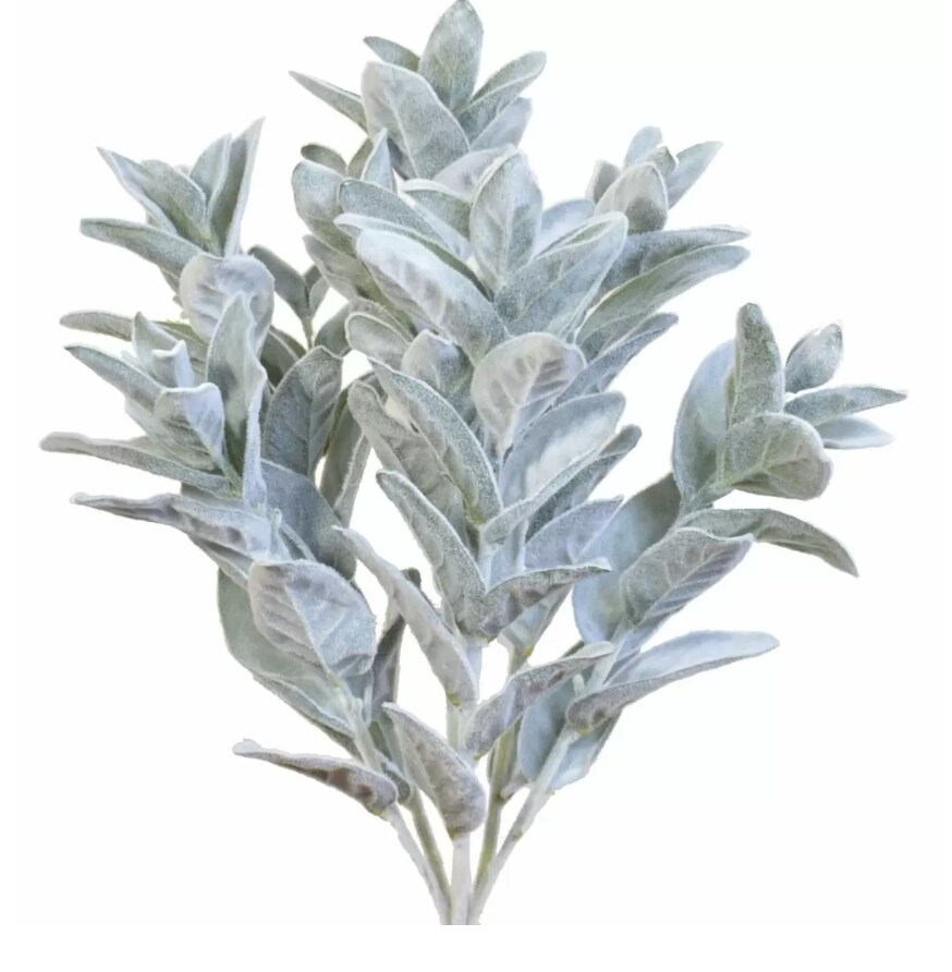 23&#x22; Artificial Lamb&#x27;s Ear Bush &#x2013; Faux Greenery Stems for Wreaths, Centerpieces &#x26; Farmhouse Decor