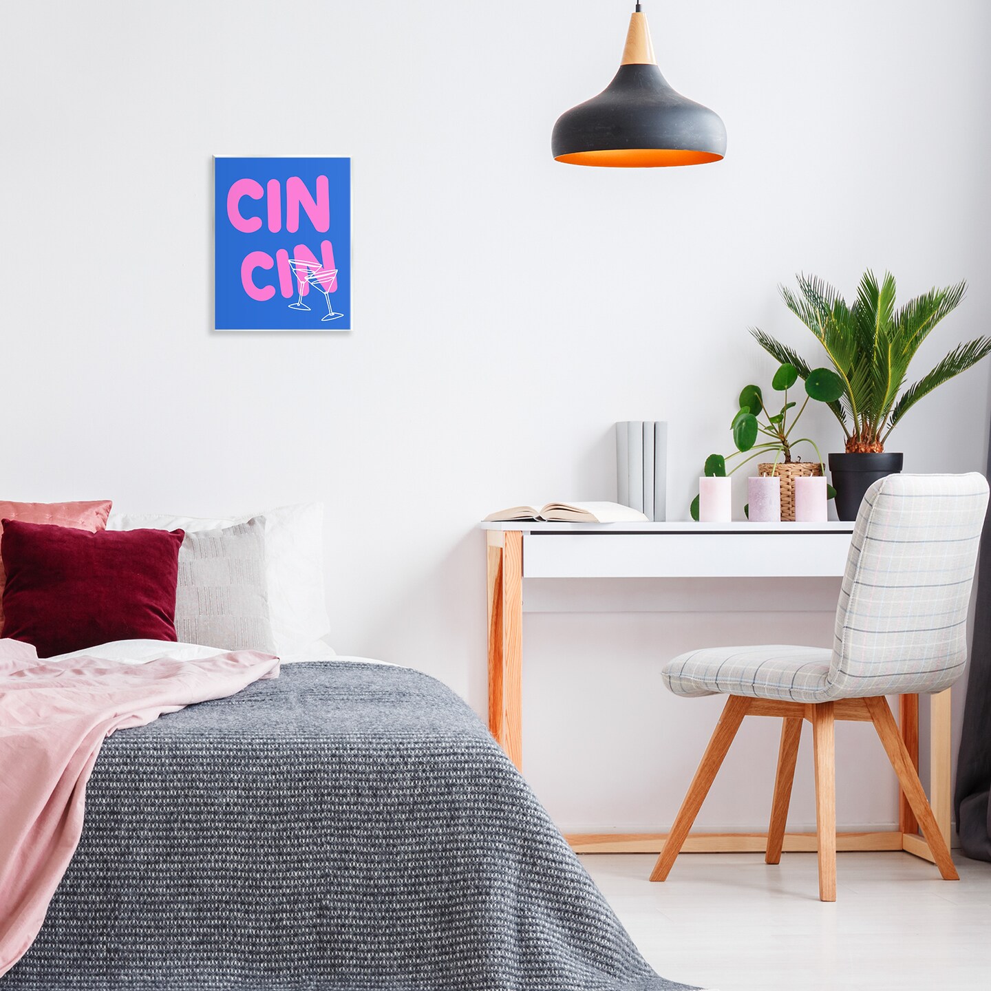 Stupell Industries Cin Cin Cheers Glasses Wall Plaque Art Design by House of Lulu