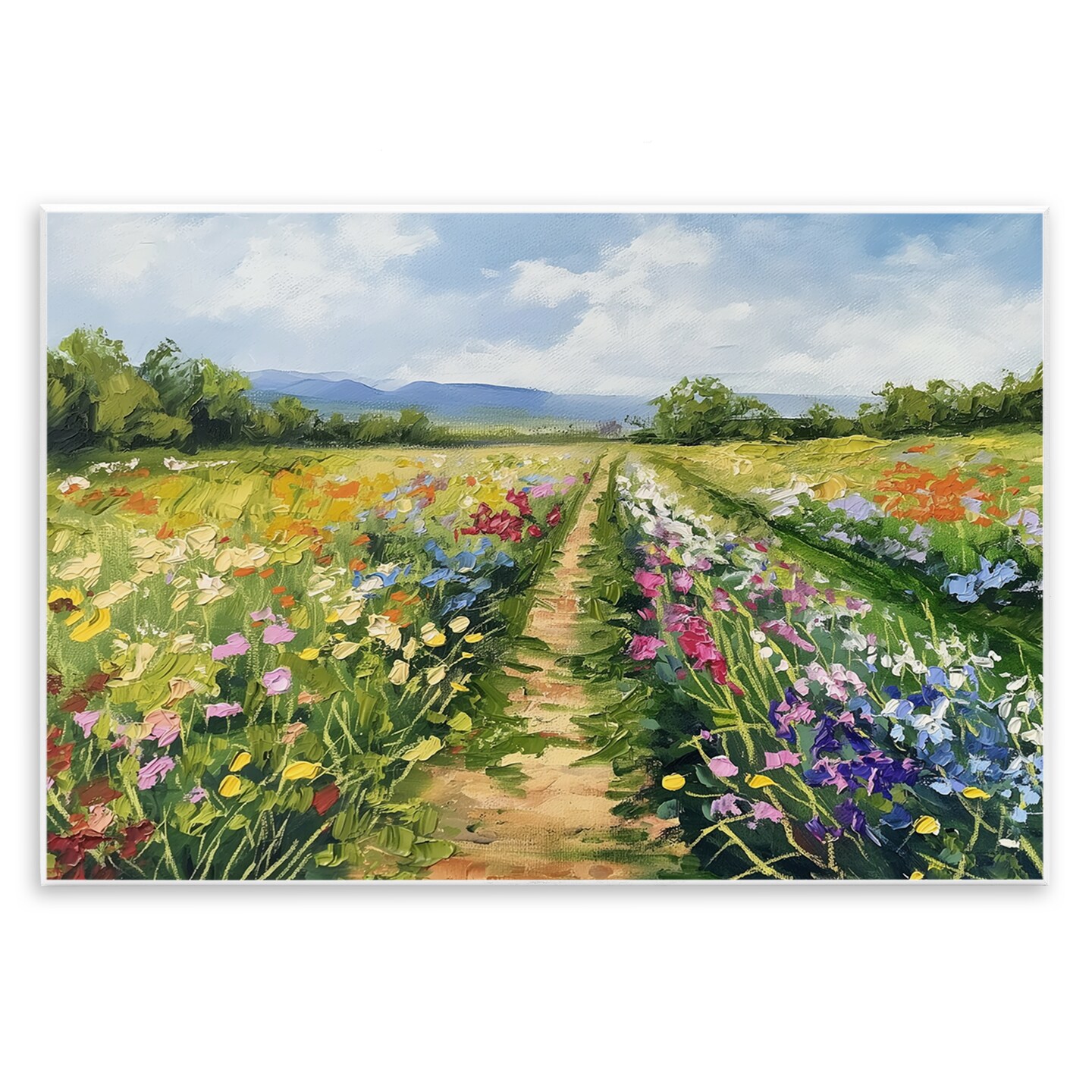 Stupell Industries Bright Hued Wildflower Path Wall Plaque Art Design by LSR Design Studio