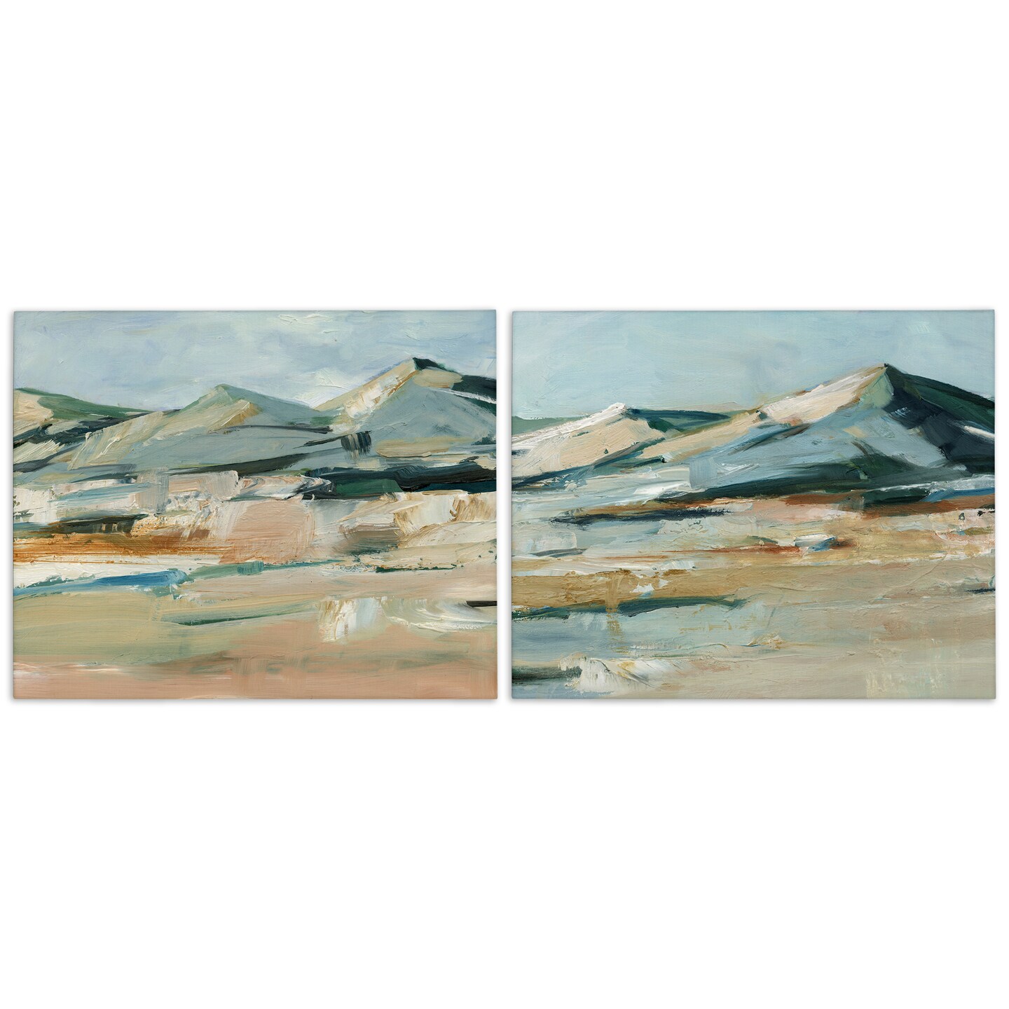 Stupell Industries Desert Mountain Impressions 2pc Canvas Wall Art Set Design by Ethan Harper