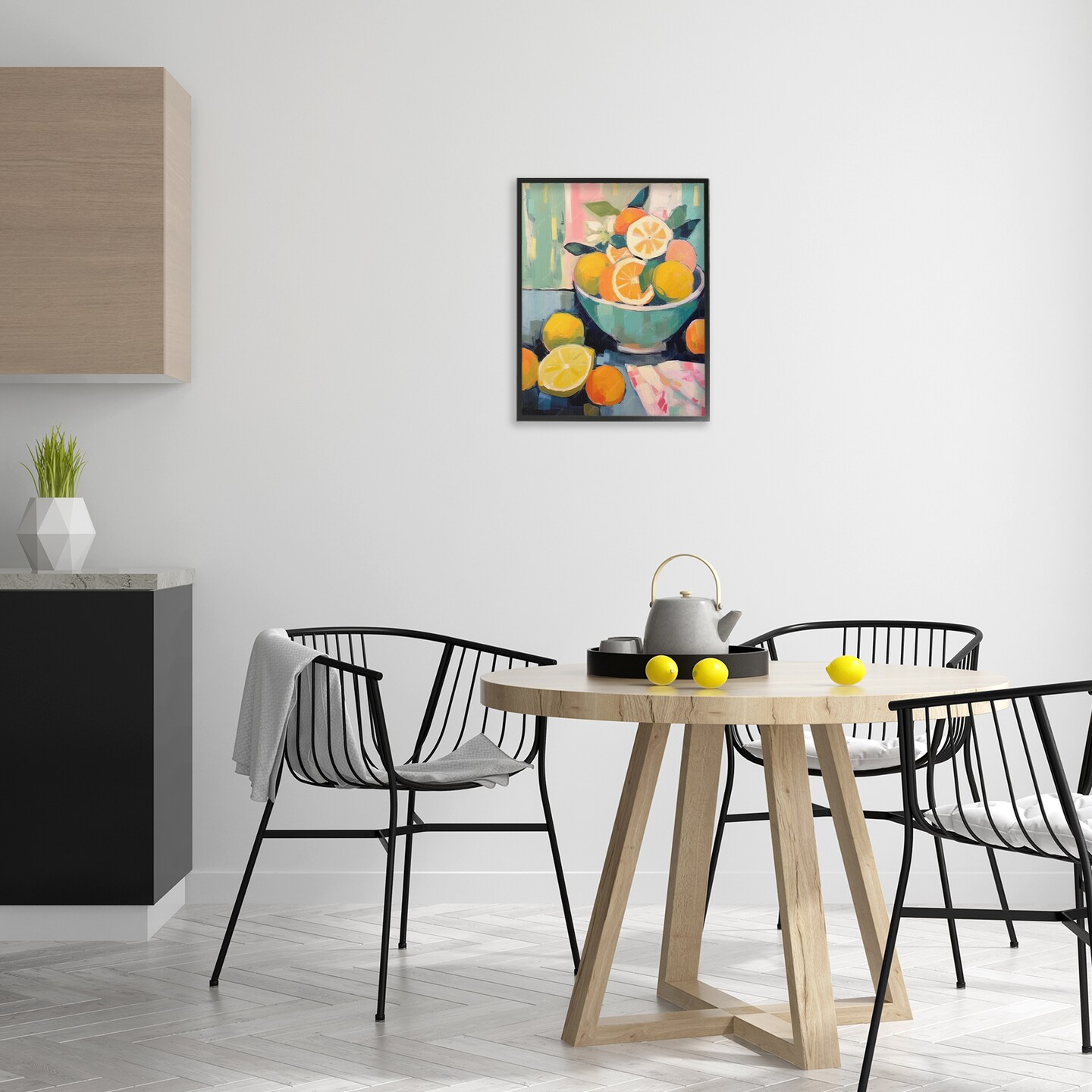 Stupell Industries Orange & Lemon Bowl Framed Giclee Wall Art Design by LSR Design Studio