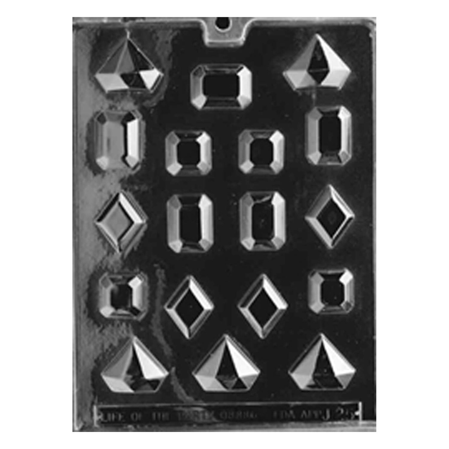 Jewels Chocolate Mold/1-1/2&#x22; x 1-1/4&#x22; x 1/2&#x22; Deep