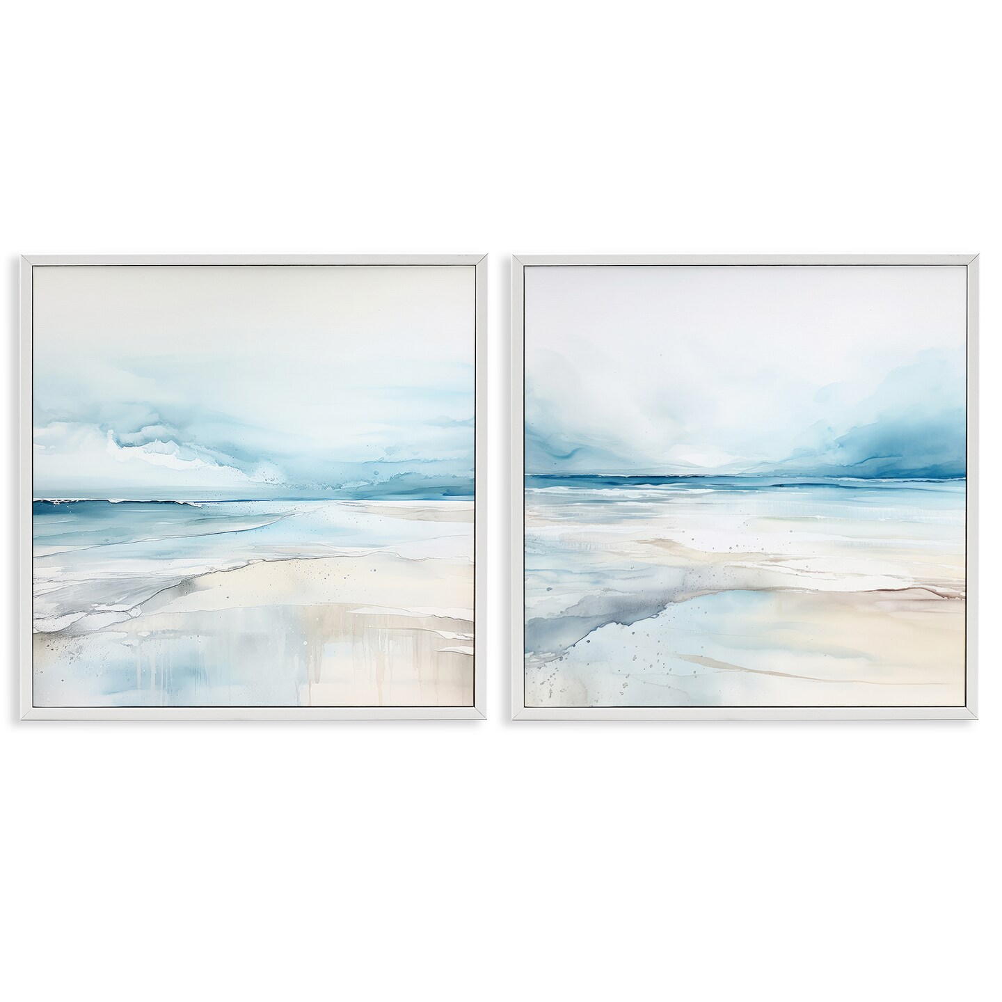 Stupell Industries Ocean Tide Abstraction 2pc Framed Giclee Wall Art Set Design by Irena Orlov