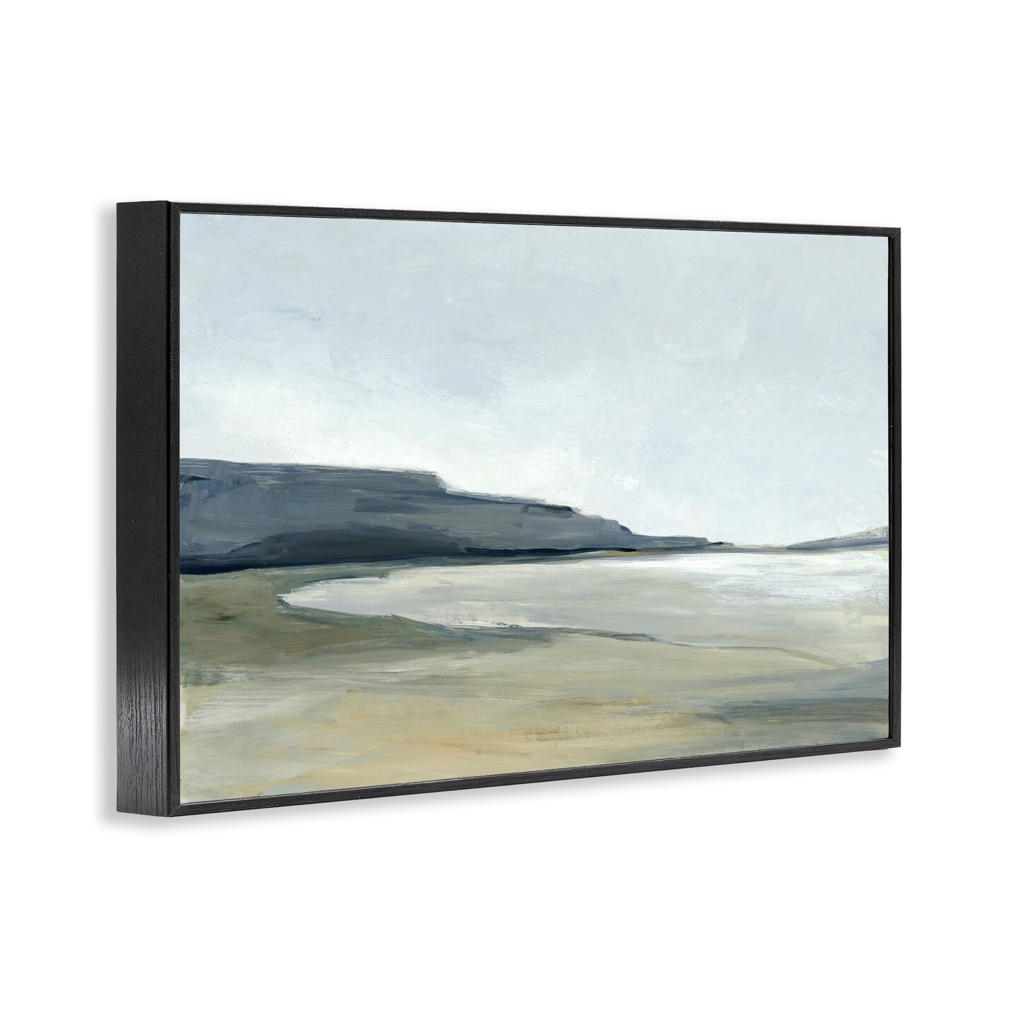 Stupell Industries Muted Coastline Cliff Framed Giclee Wall Art Design by Hannah Dawson