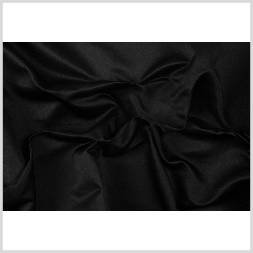 1 Yard Premier Black 100% Silk Double Face Duchesse Satin 54'' Width