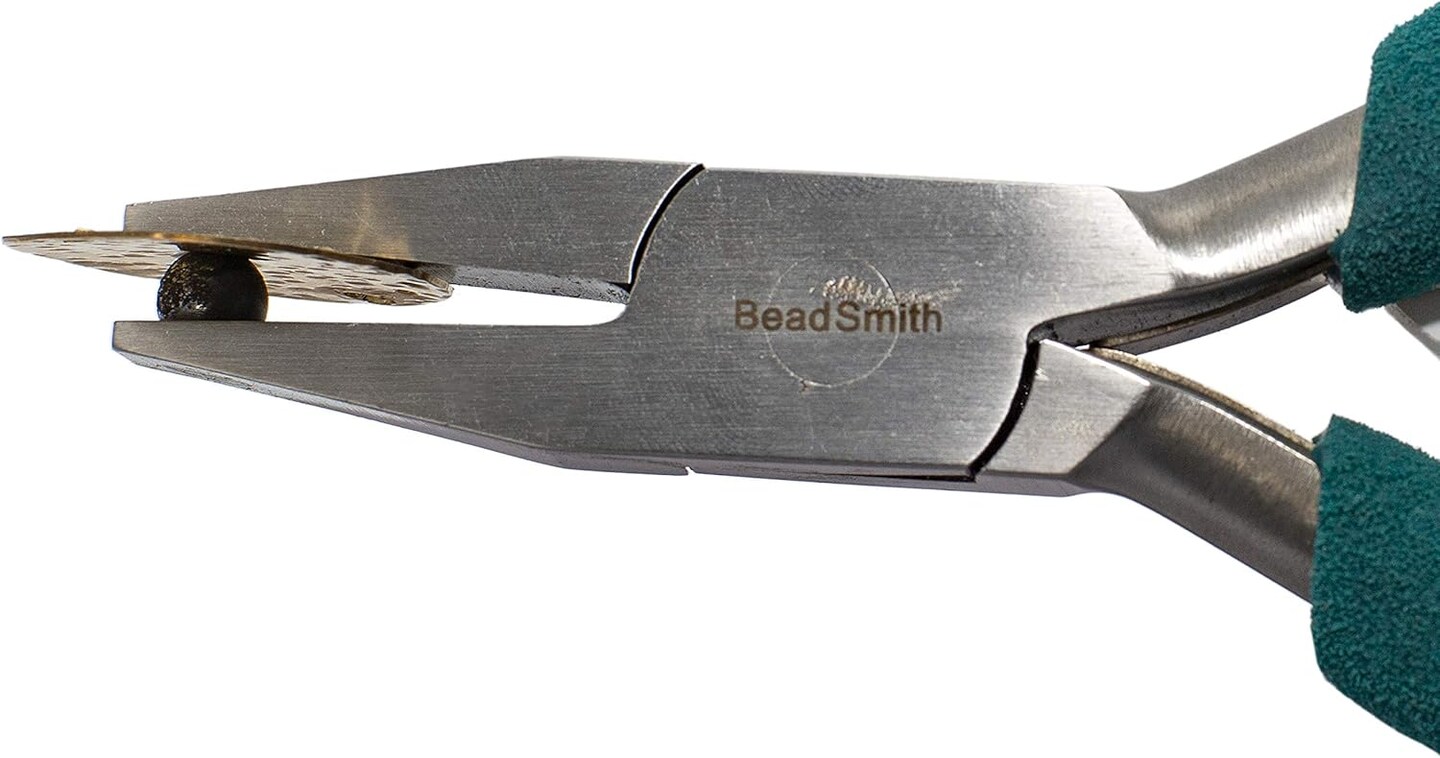 The Beadsmith Dimple Plier with View Finder 5mm – Precision Jewelry Tool for Texturing Soft Metals, Create Decorative Indents, Scalloped Edges & Embellishments with Ease