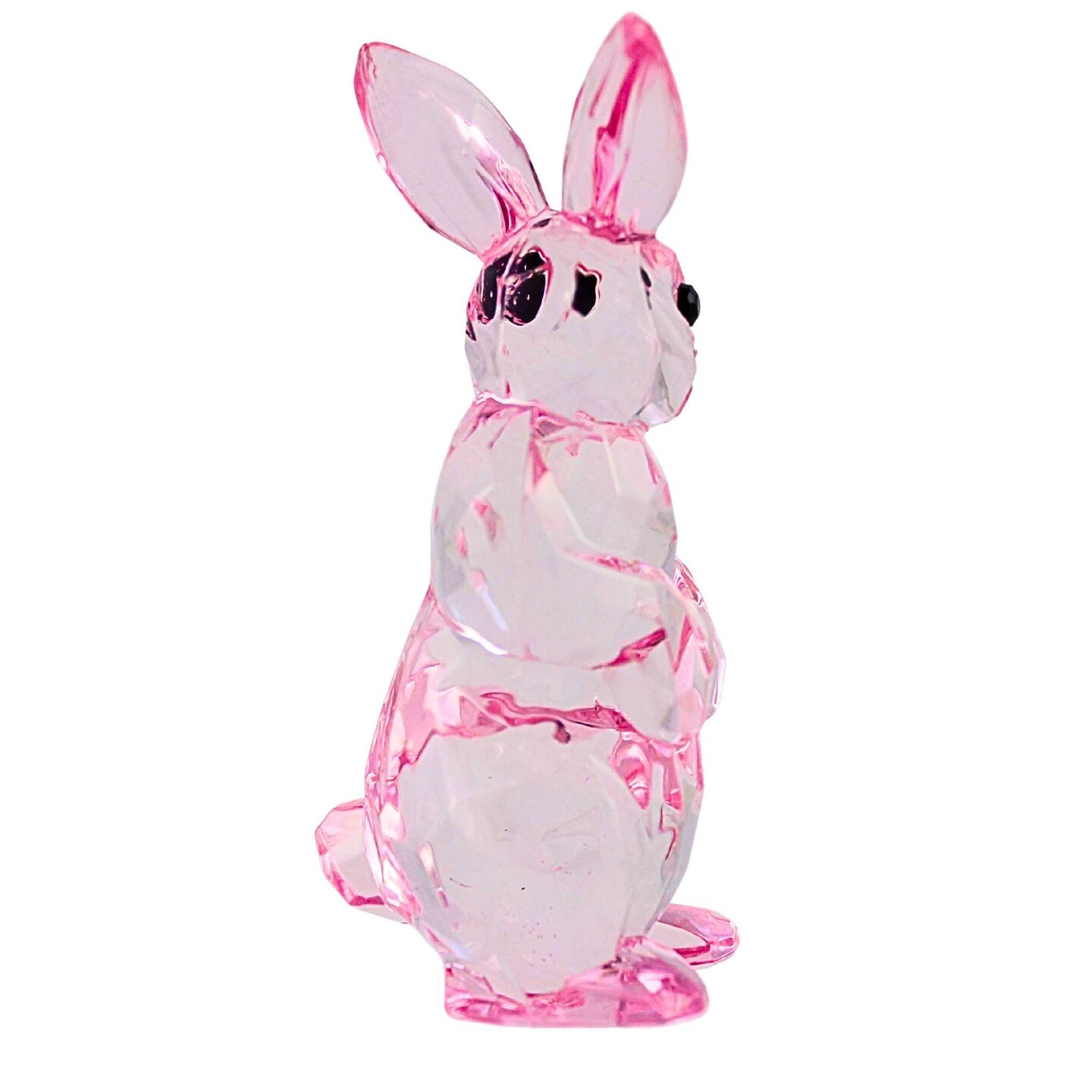 Crystal Expressions 3.5 Inch Springtime Bunny Easter Figurine , Lightweight Spring Decor Easter Rabbit