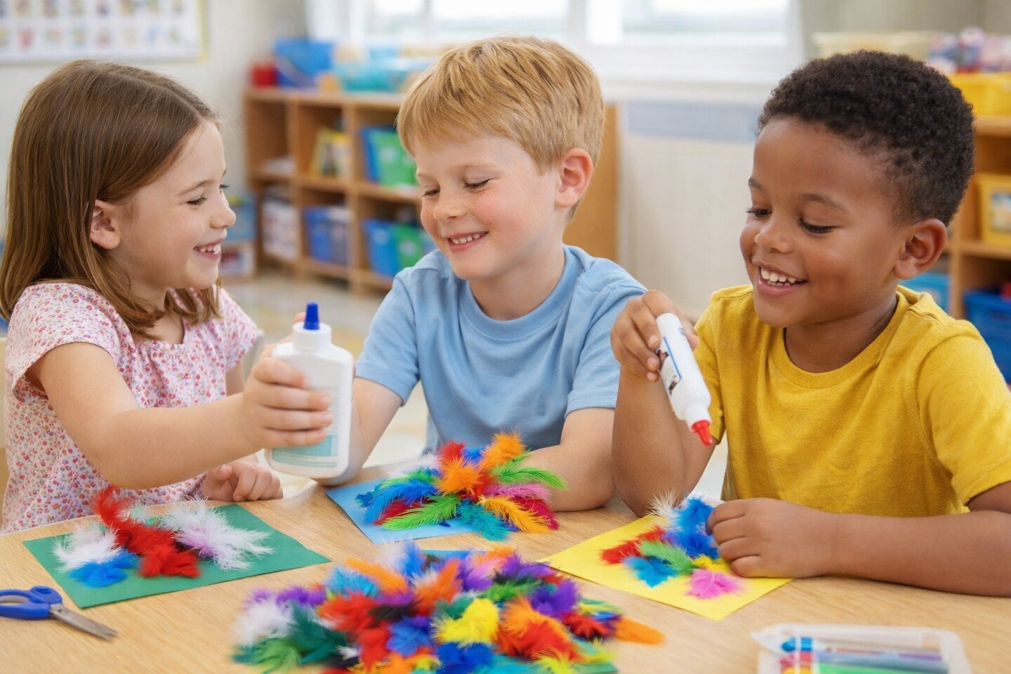 Craft Feathers 150 Pack (14g) – Assorted Color Decorative Feathers for Kids Crafts, DIY Projects, Classroom Art & Party Decorations