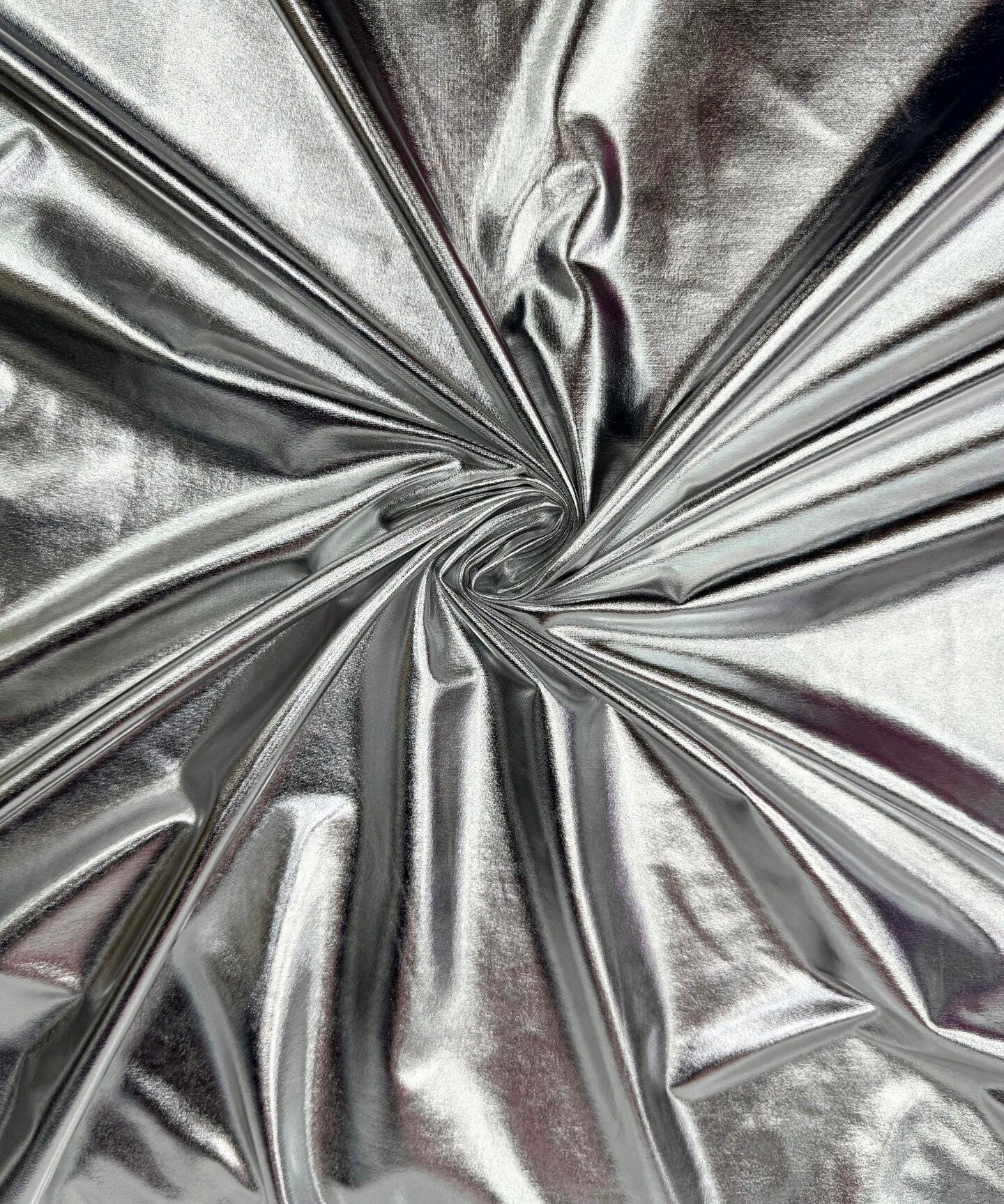 Silver Metallic Gold Foil Lamé Spandex Fabric by the Yard, 60" Wide 4-Way Stretch