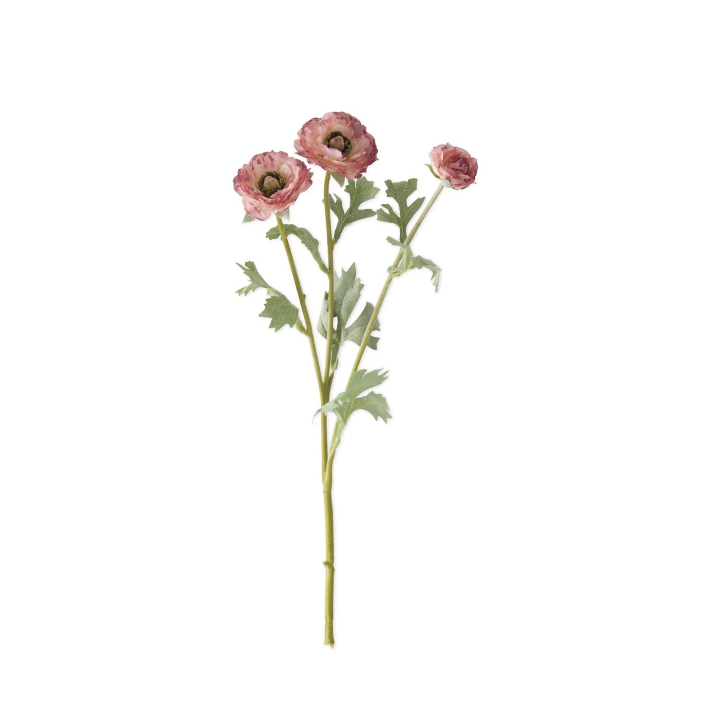 Artificial Pink Ranunculus Stem 18 Inch Faux Flower-18803C-PK