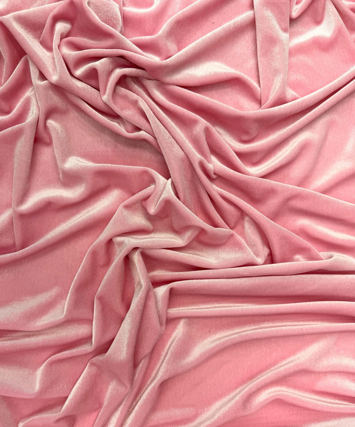 Dusty Pink Stretch Velvet Fabric by the Yard, 58" Wide Plush Velvet 4-Way Stretch