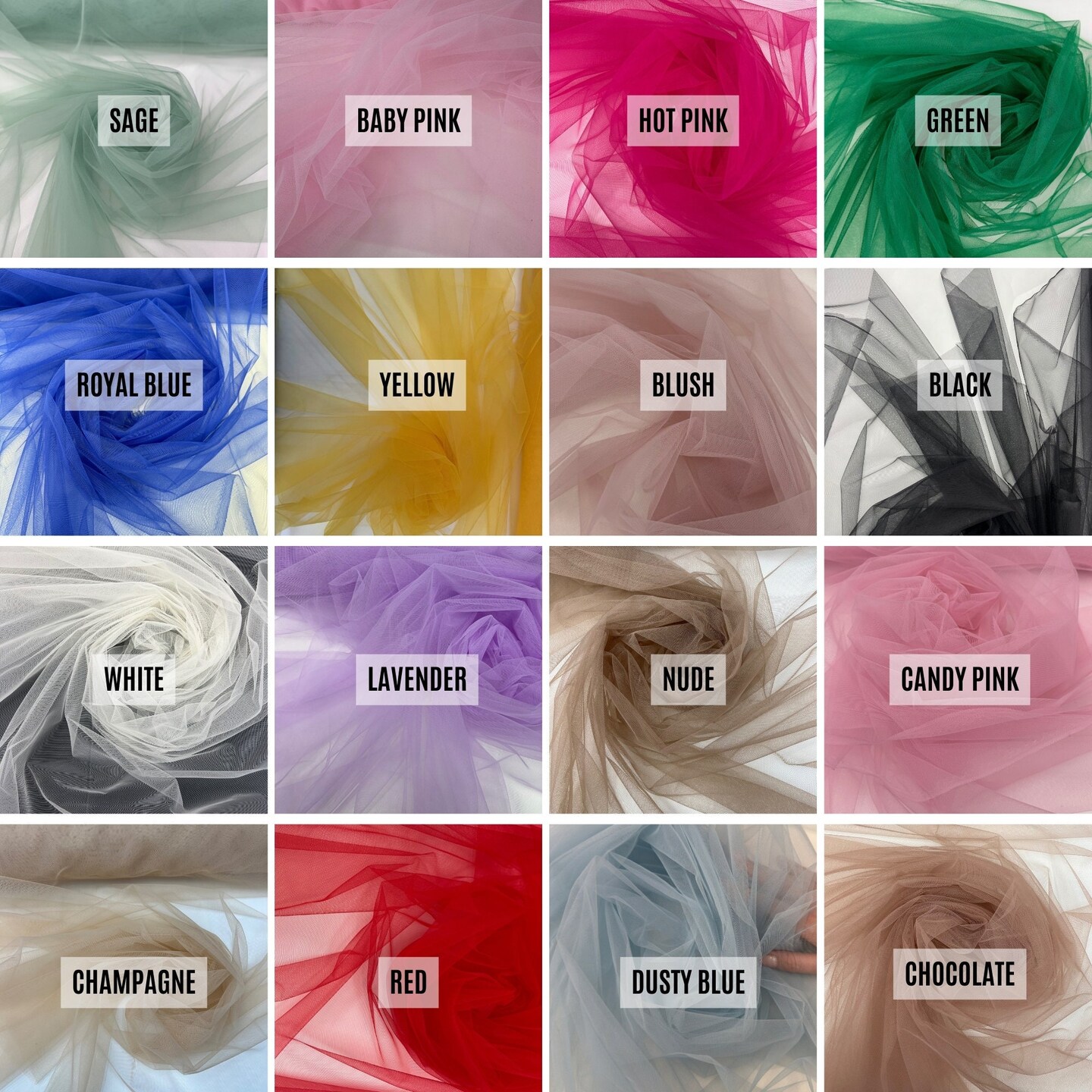 Bridal Tulle Fabric by the Yard, 63" Wide Soft Stretch Netting Fabric for Veils, Wedding Dresses, Decor
