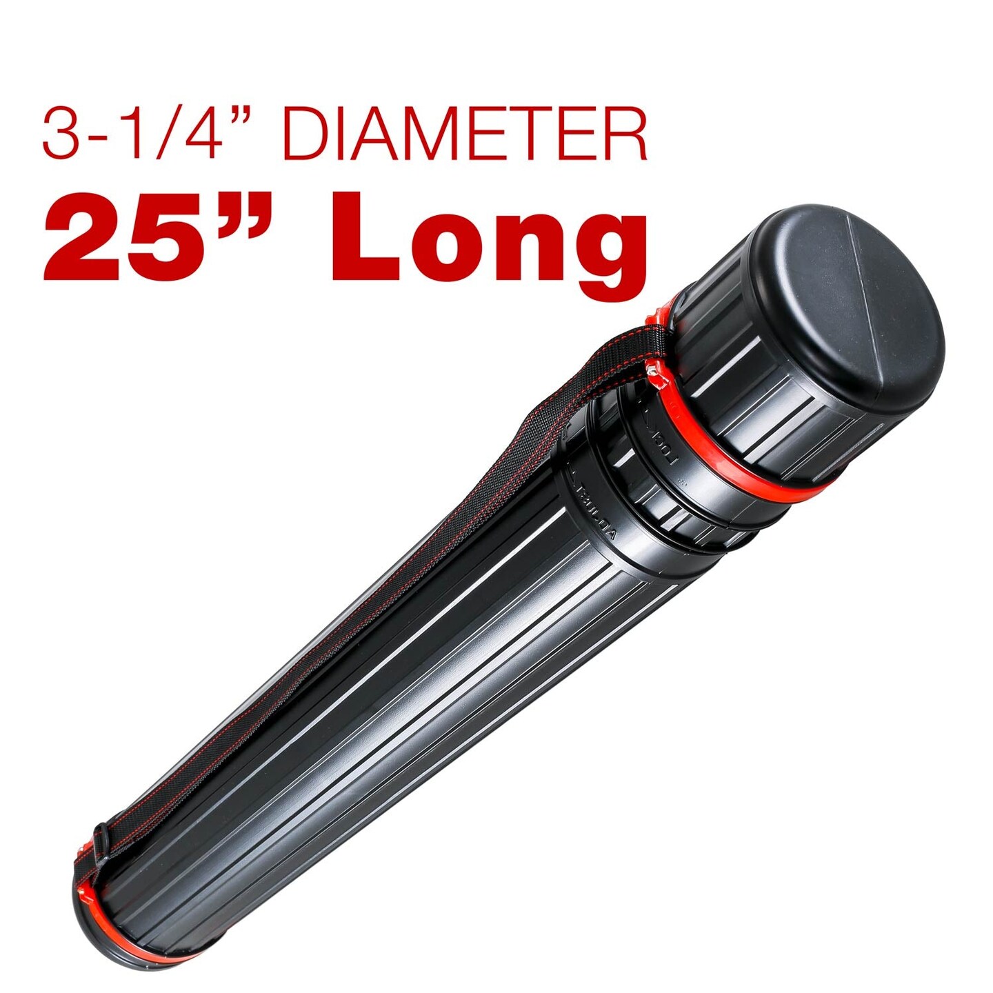 Poster Tube - Telescoping Adjustable 25&#x22; to 42&#x22; - Durable 3-1/4&#x22; Diameter Storage Tube - Art Poster Carrier Holder &#x26; Blueprint Storage Drafting Tube Travel &#x26; Protection