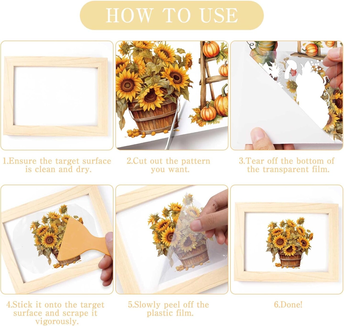 Fall Rub on Transfers for Crafts - 16 Sheets