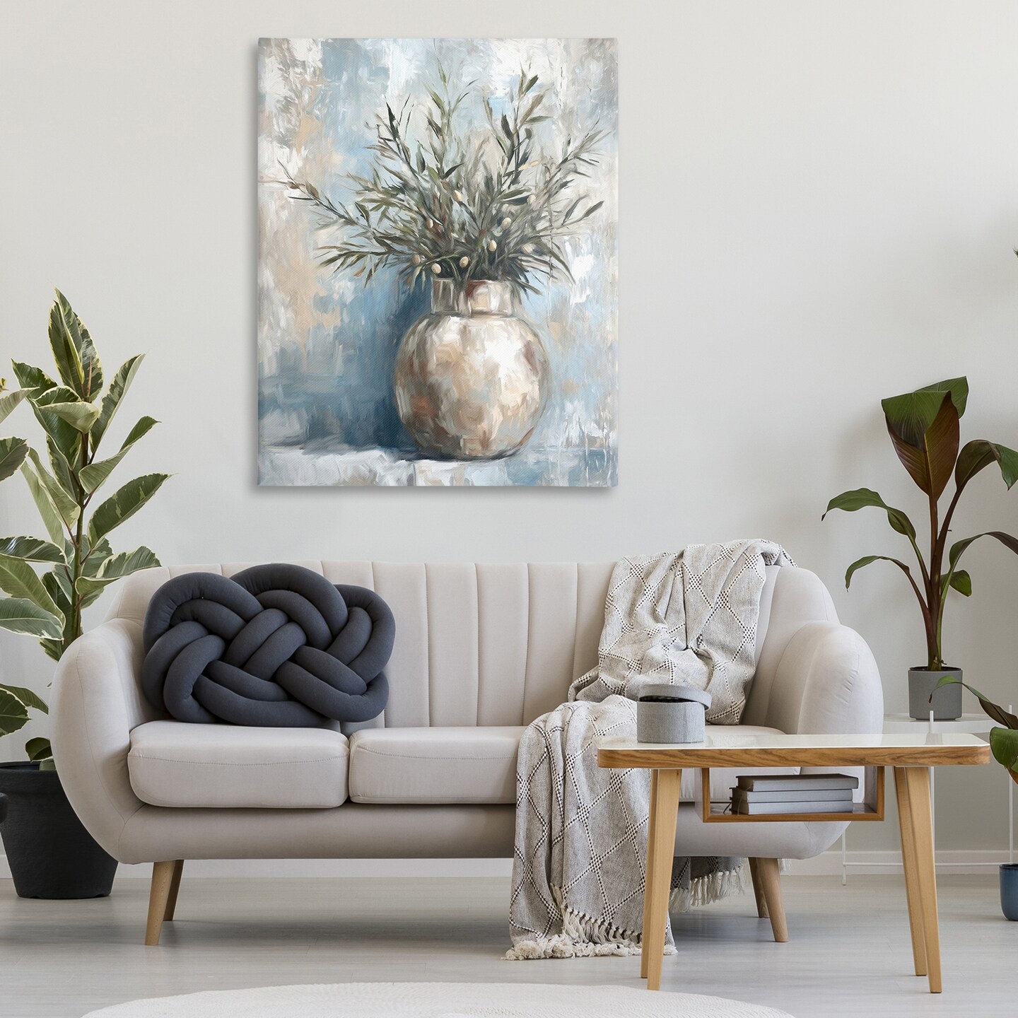 Stupell Industries Potted Olive Branches Canvas Design By Ramona Murdock