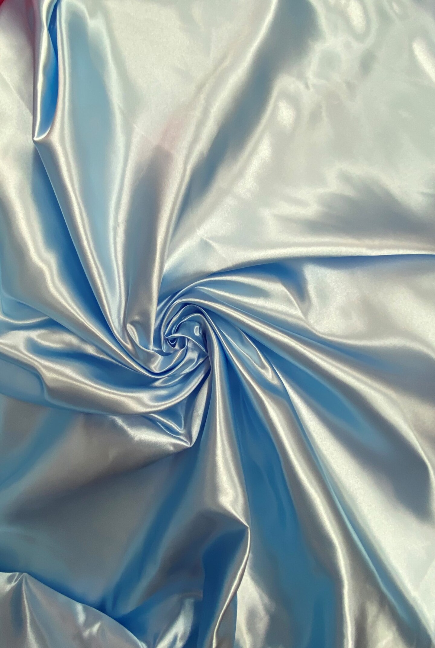 1 Yard Light Blue Bridal Satin Fabric 58/60 Inch Wide Glossy Smooth Fabric for Wedding Dresses, Overlays & Decor